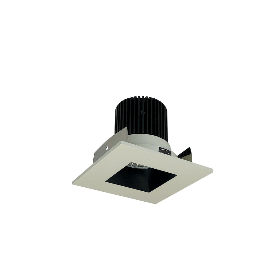 Nora NIOB-2SNDSQ40XBW/10 2 inch Iolite LED Square Reflector with Square Aperture, 1000lm / 14W, 4000K, Black Reflector / White Flange