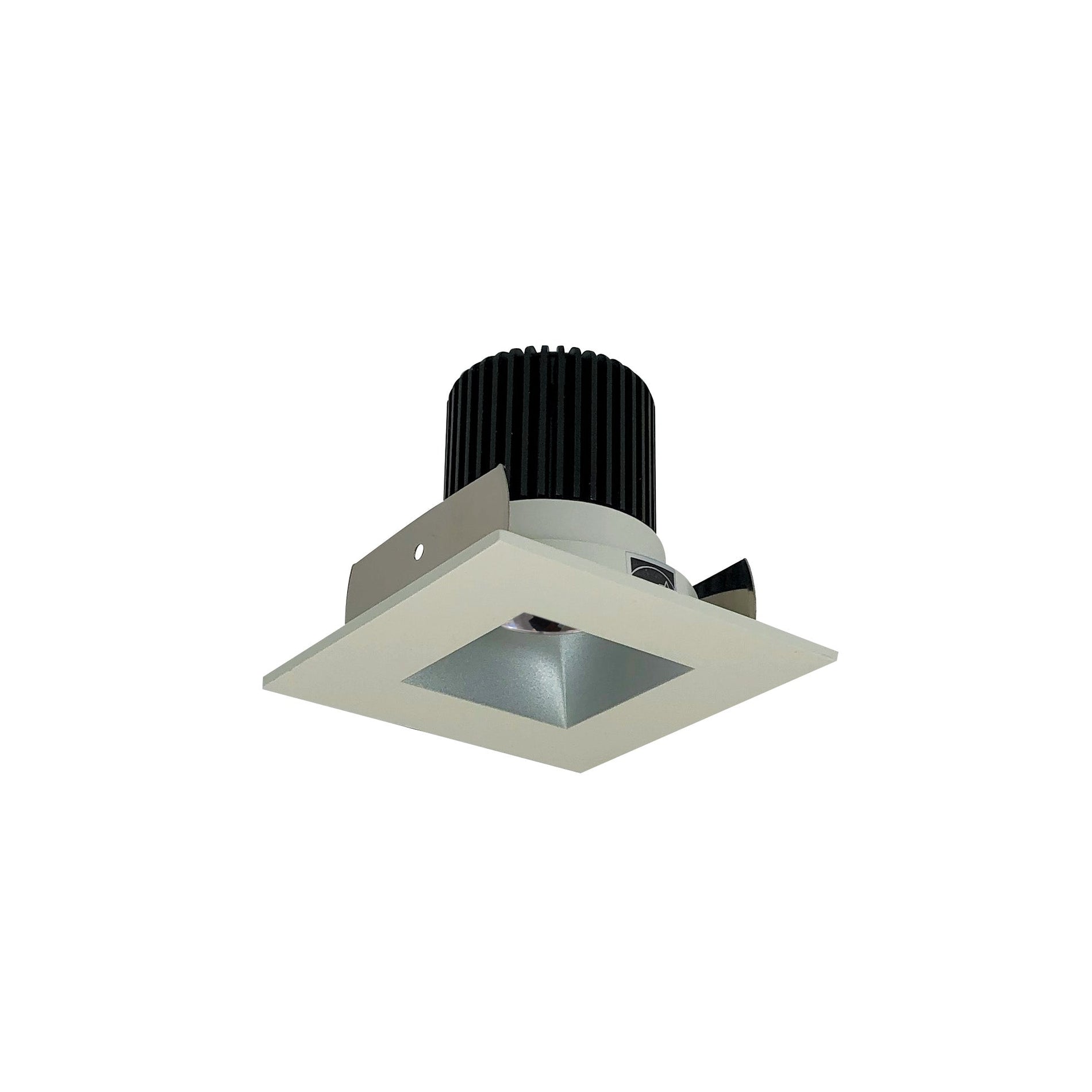 Nora NIOB-2SNDSQ27QHW 2 inch Iolite LED Square Reflector with Square Aperture, 10-Degree Optic, 800lm / 12W, 2700K, Haze Reflector / White Flange