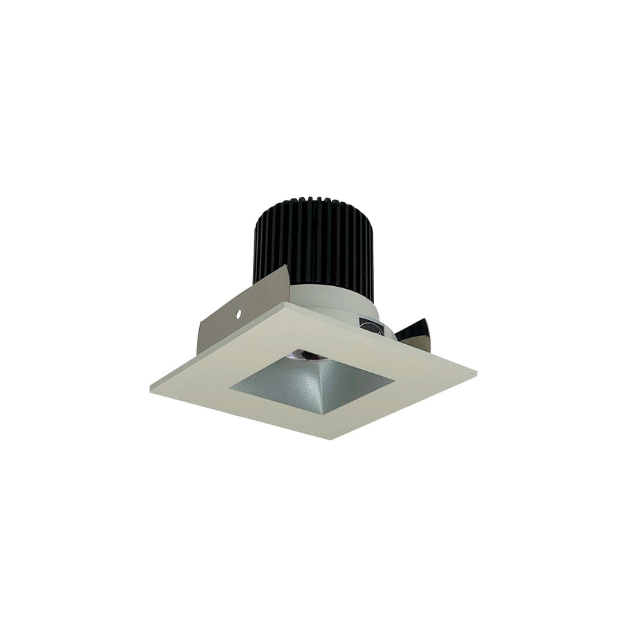 Nora NIOB-2SNDSQ40QHW 2 inch Iolite LED Square Reflector with Square Aperture, 10-Degree Optic, 800lm / 12W, 4000K, Haze Reflector / White Flange