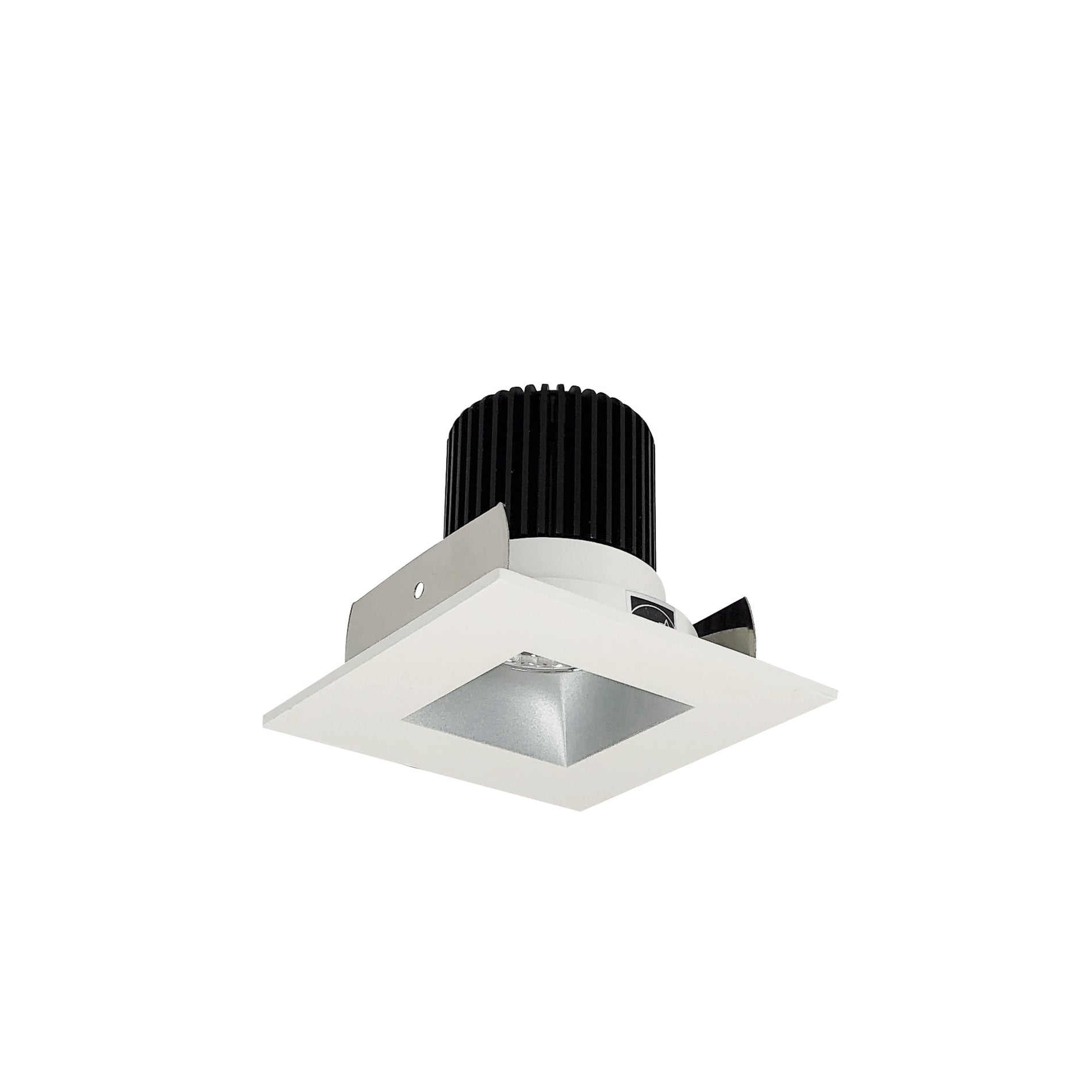 Nora NIOB-2SNDSQ27XHZMPW/10 2 inch Iolite LED Square Reflector with Square Aperture, 1000lm / 14W, 2700K, Haze Reflector / Matte Powder White Flange