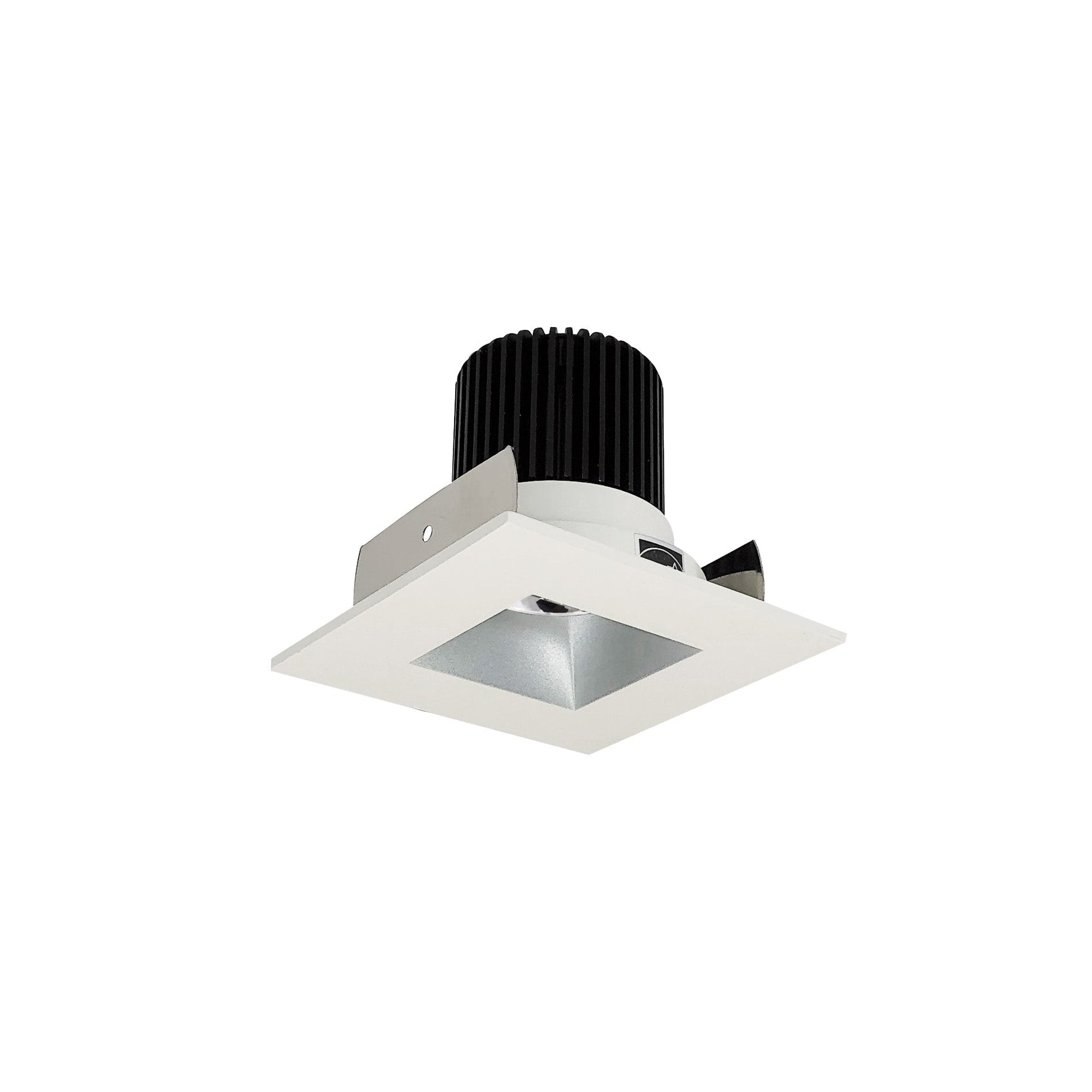 Nora NIOB-2SNDSQ30QHZMPW 2 inch Iolite LED Square Reflector with Square Aperture, 10-Degree Optic, 800lm / 12W, 3000K, Haze Reflector / Matte Powder White Flange