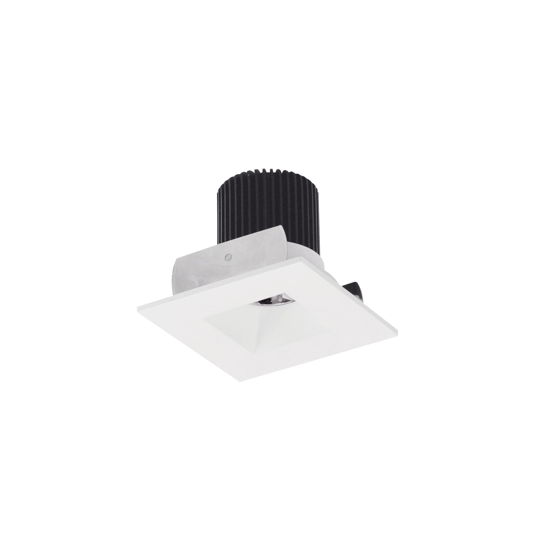 Nora NIOB-2SNDSQ40QMPW 2 inch Iolite LED Square Reflector with Square Aperture, 10-Degree Optic, 800lm / 12W, 4000K, Matte Powder White Reflector / Matte Powder White Flange