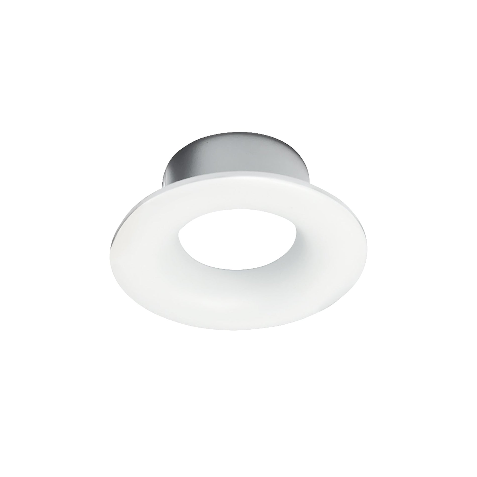 Nora NIOC-1RNBMPW 1 inch Iolite Can-less Round Bullnose Trim, Matte Powder White finish