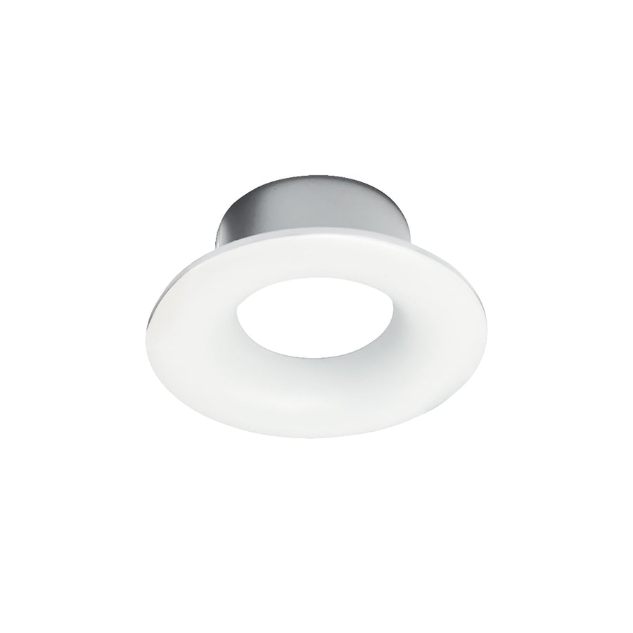 Nora NIOC-1RNBMPW 1 inch Iolite Can-less Round Bullnose Trim, Matte Powder White finish