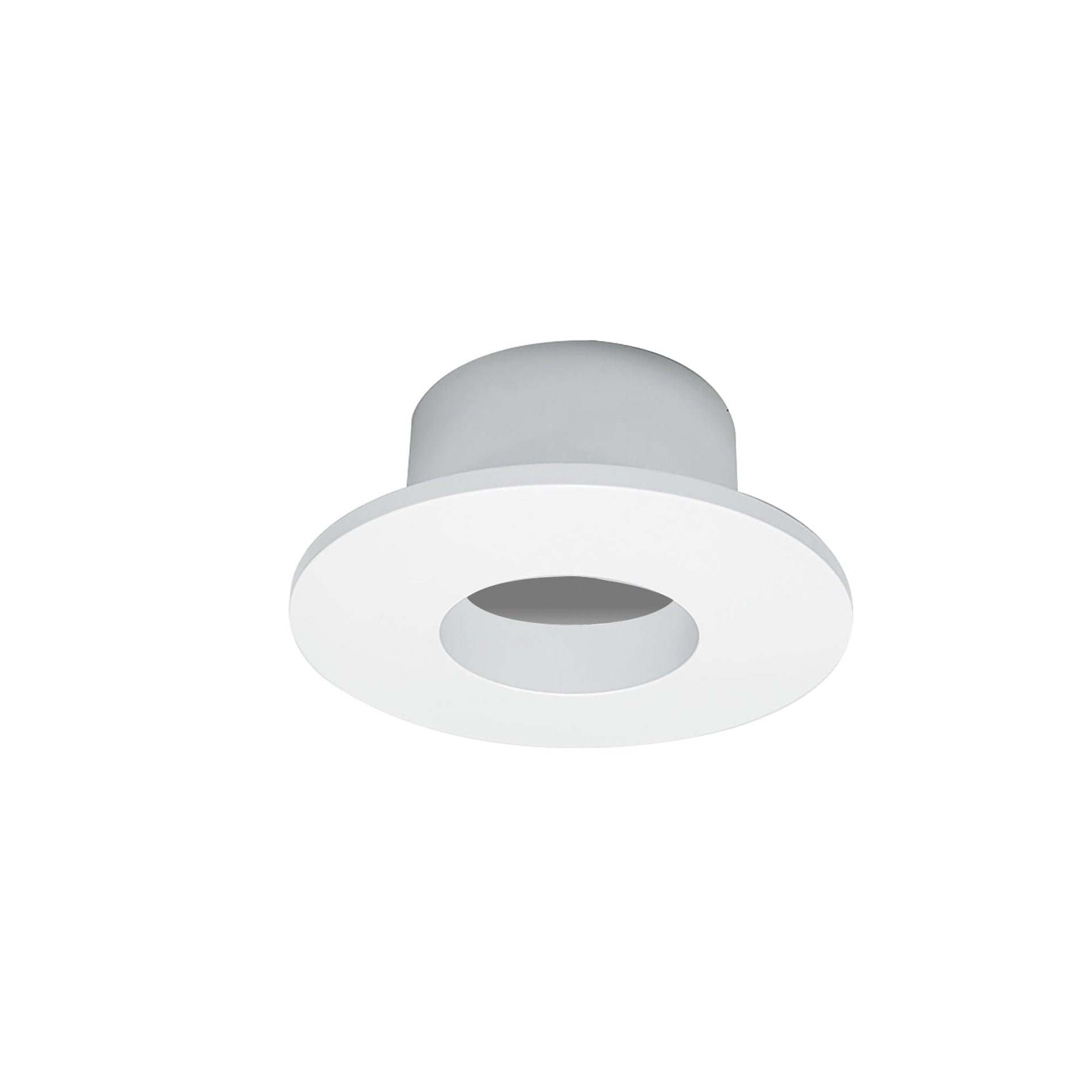 Nora NIOC-1RNGMPW 1 inch Iolite Can-less Round Downlight Trim, Matte Powder White finish
