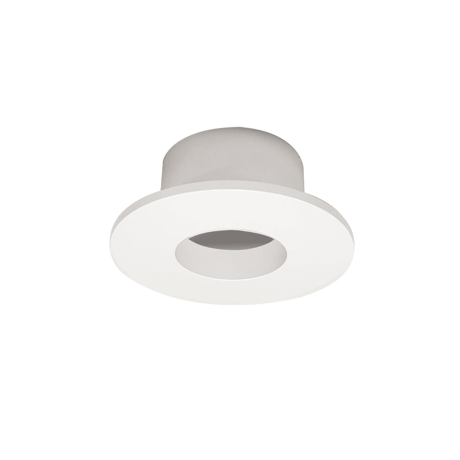 Nora NIOC-1RNGWW 1 inch Iolite Can-less Round Downlight Trim, White finish