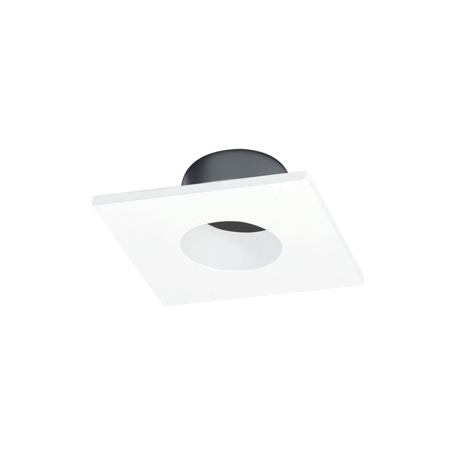 Nora NIOC-1SNGMPW 1 inch Iolite Can-less Square Downlight Trim, Matte Powder White finish