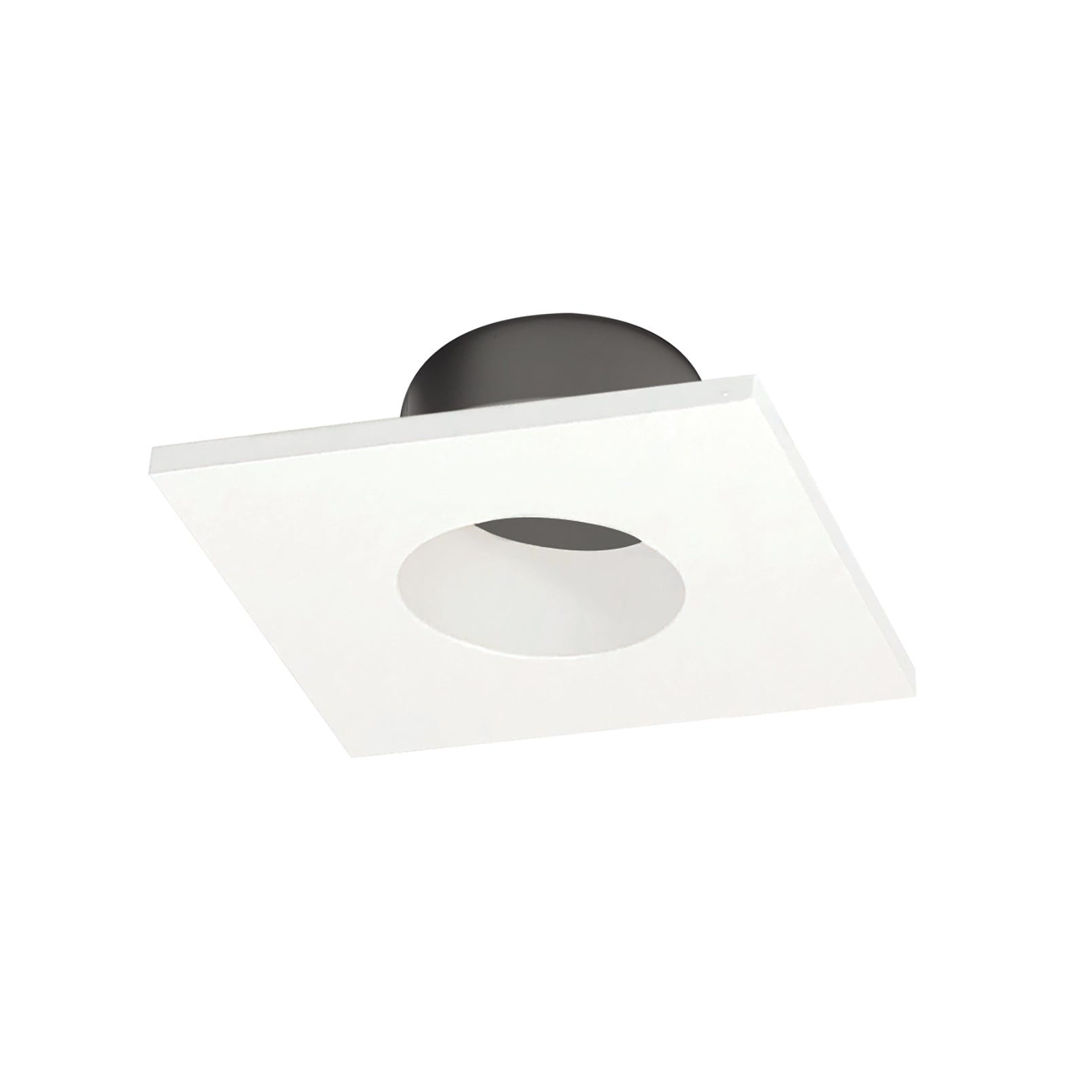 Nora NIOC-1SNGWW 1 inch Iolite Can-less Square Downlight Trim, White finish