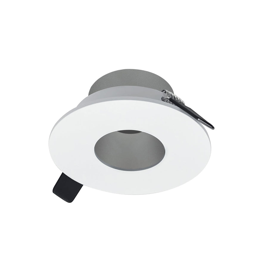 Nora NIOC-2RPHHZMPW 2 inch Iolite Can-less Round Pinhole Trim, Haze Pinhole / Matte Powder White Flange