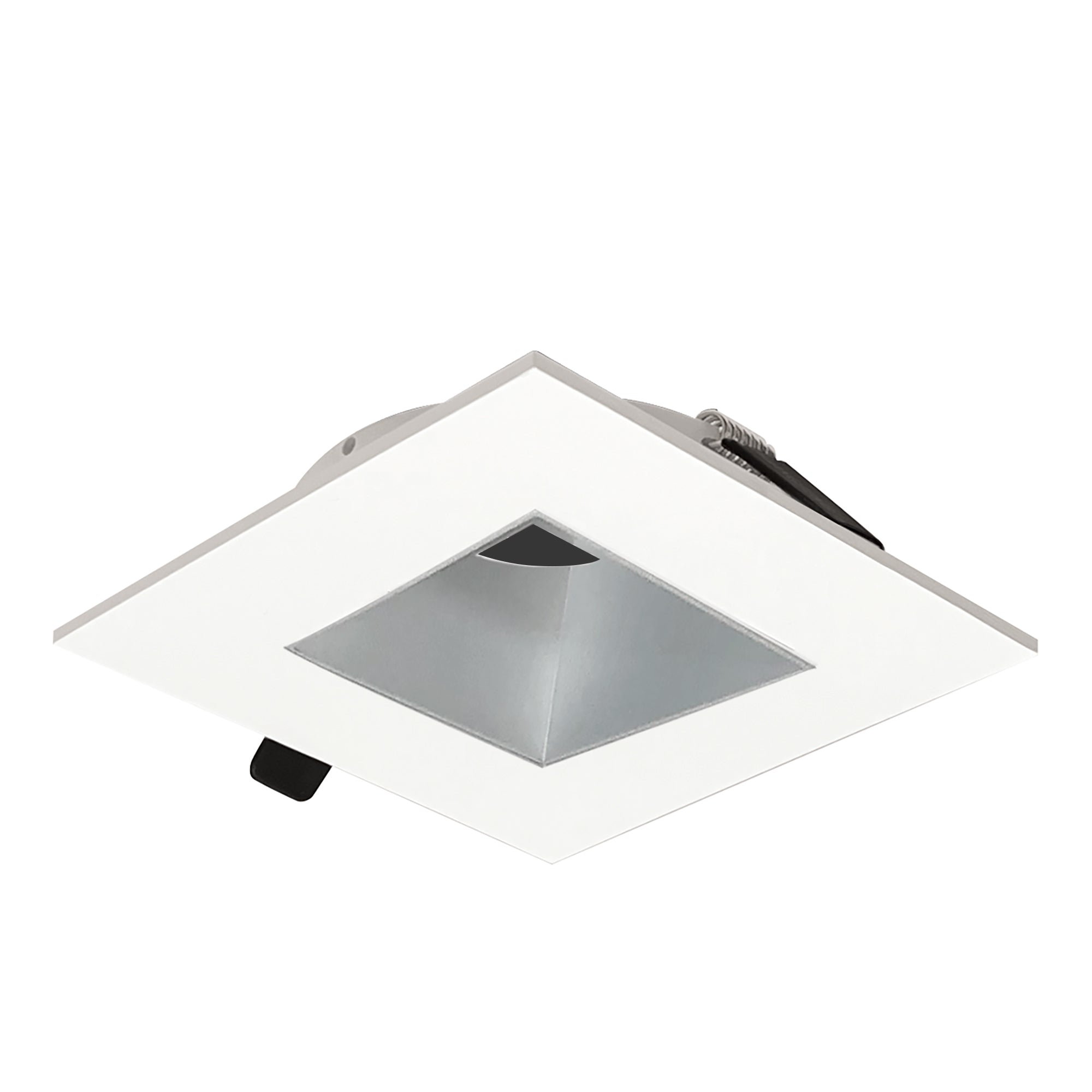 Nora NIOC-2SNDSQHW 2 inch Iolite Can-less Square Downlight Trim, Haze Reflector / White Flange
