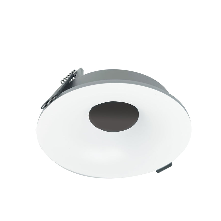 Nora NIOC-4RNBMPW 4 inch Iolite Can-less Round Bullnose Trim, Matte Powder White finish