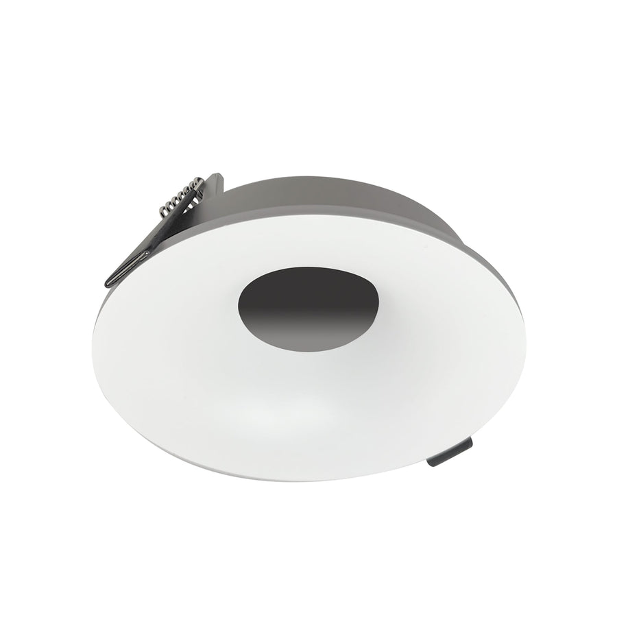 Nora NIOC-4RNBWW 4 inch Iolite Can-less Round Bullnose Trim, White finish