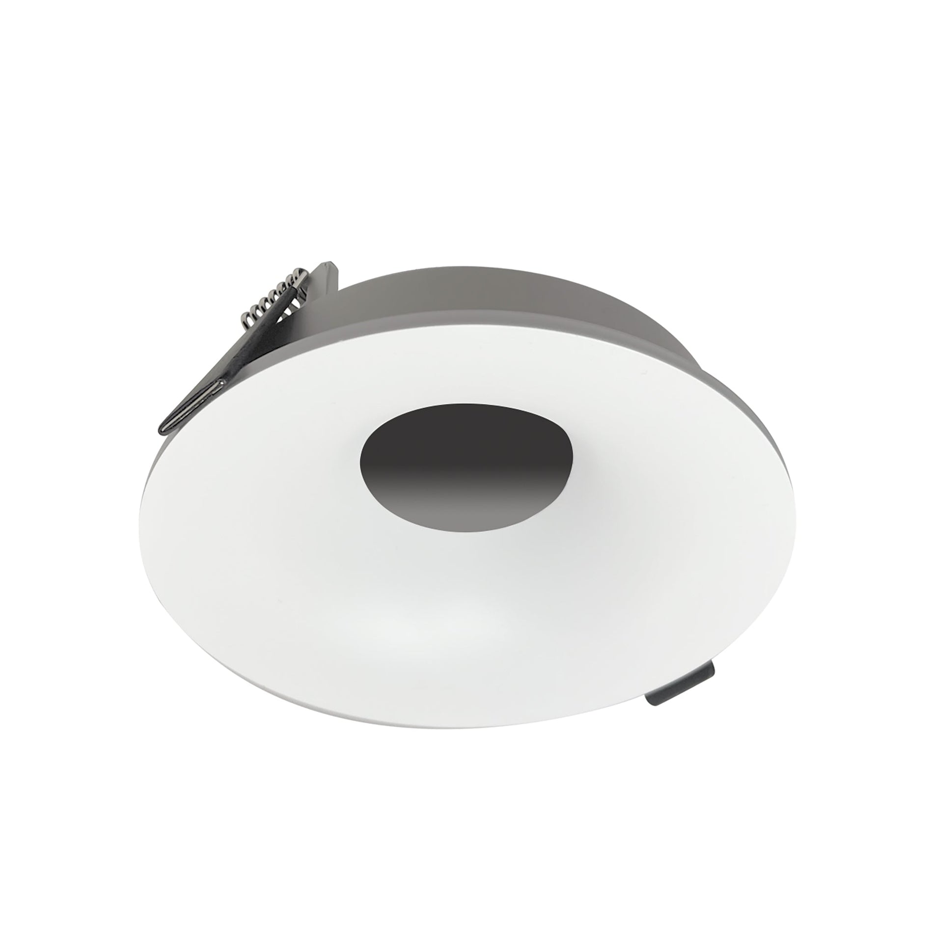 Nora NIOC-4RNBWW 4 inch Iolite Can-less Round Bullnose Trim, White finish