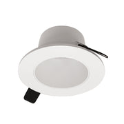 Nora NIOC-4RNDCWW 4 inch Iolite Can-less Round Downlight Trim, White finish