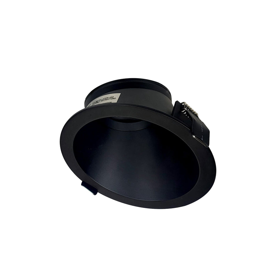 Nora NIOC-4RSPB 4 inch Iolite Can-less Slope Trim, Black finish