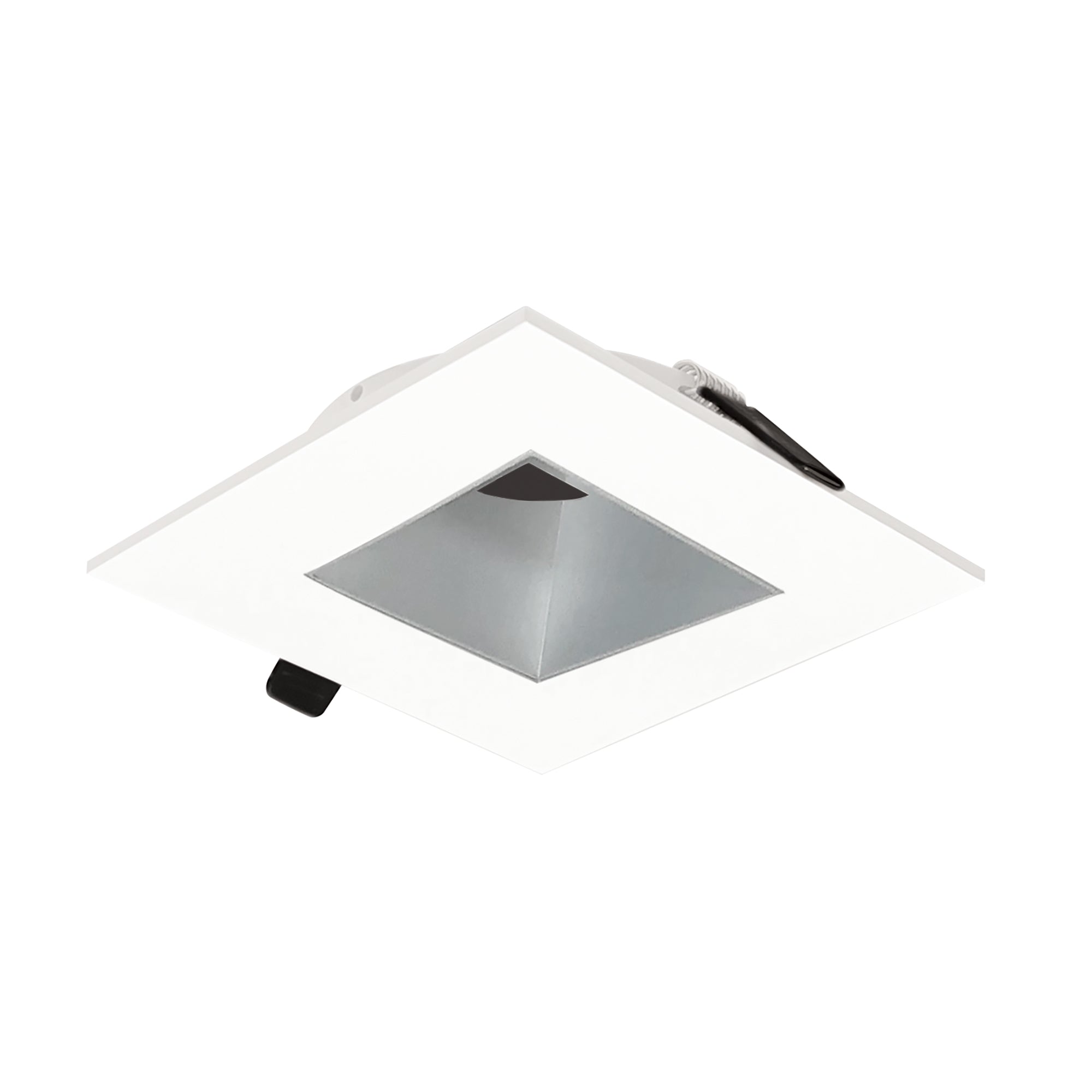 Nora NIOC-4SNDSQHW 4 inch Iolite Can-less Square Downlight Trim, Haze Reflector / White Flange