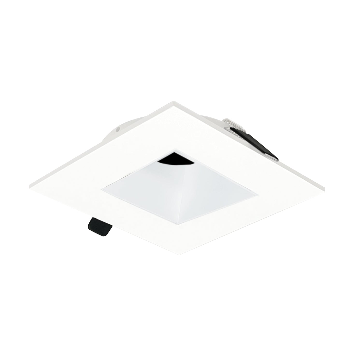 Nora NIOC-4SNDSQMPW 4 inch Iolite Can-less Square Downlight Trim, Matte Powder White finish