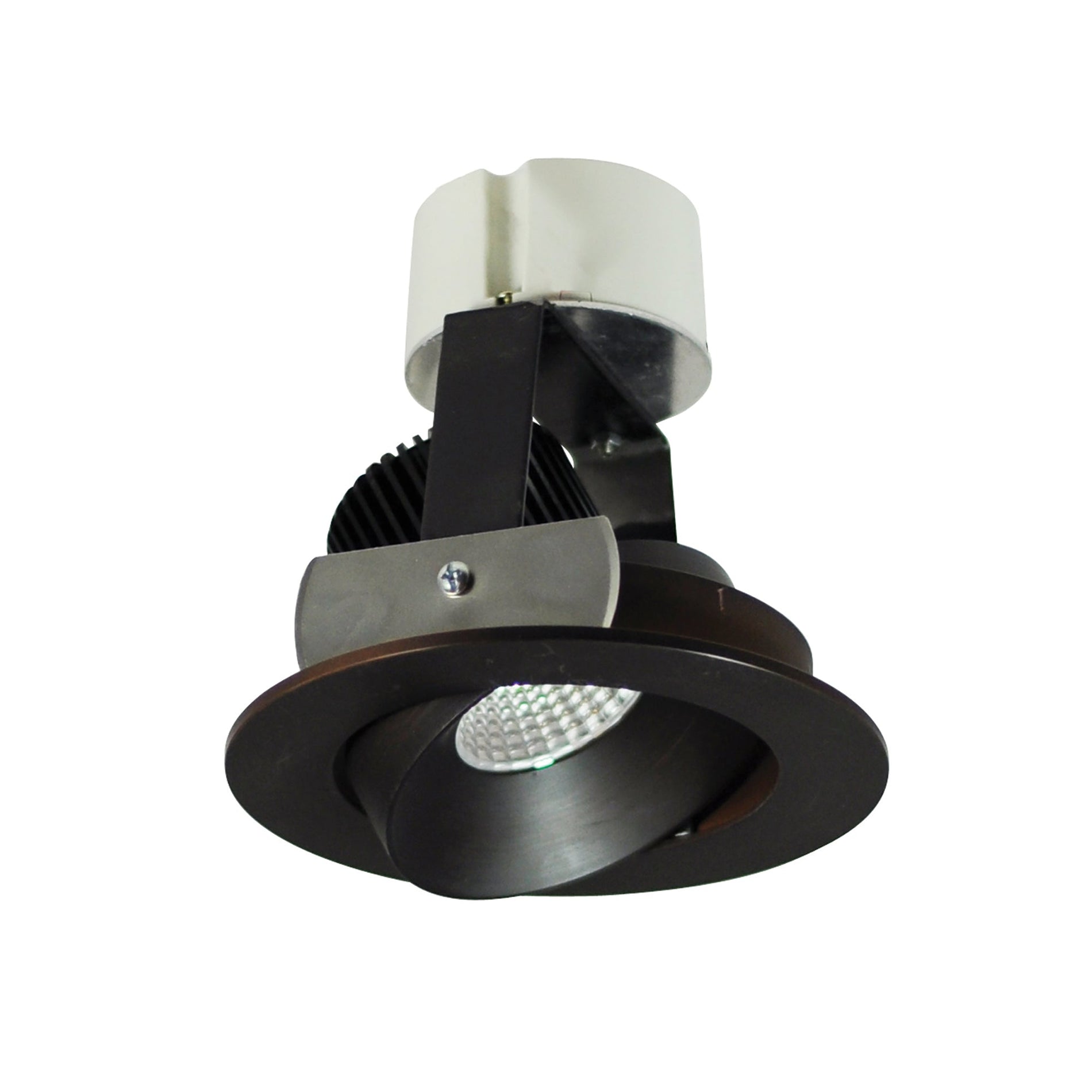 Nora NIR-4RC30XBZ/10 4 inch Iolite LED Round Adjustable Cone Retrofit, 1000lm / 12W, 3000K, Bronze Reflector / Bronze Flange