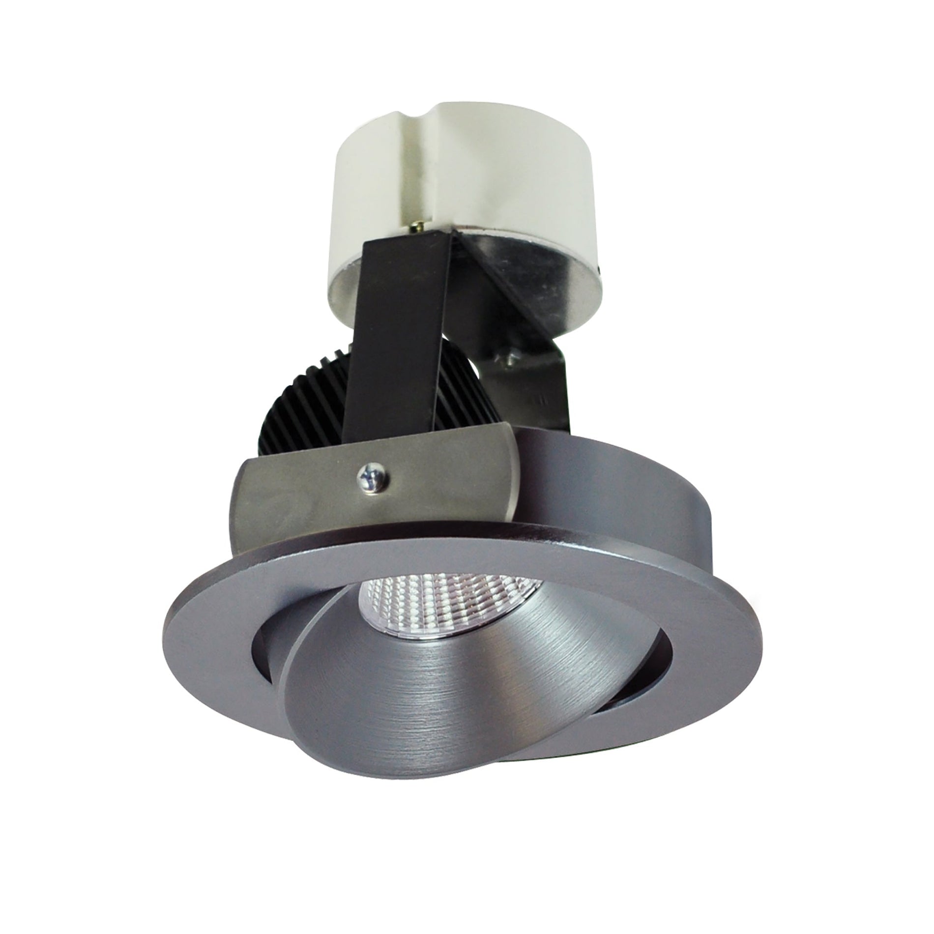 Nora NIR-4RCCDXNN 4 inch Iolite LED Round Adjustable Cone Retrofit, 800lm / 12W, Comfort Dim, Natural Metal Reflector / Natural Metal Flange