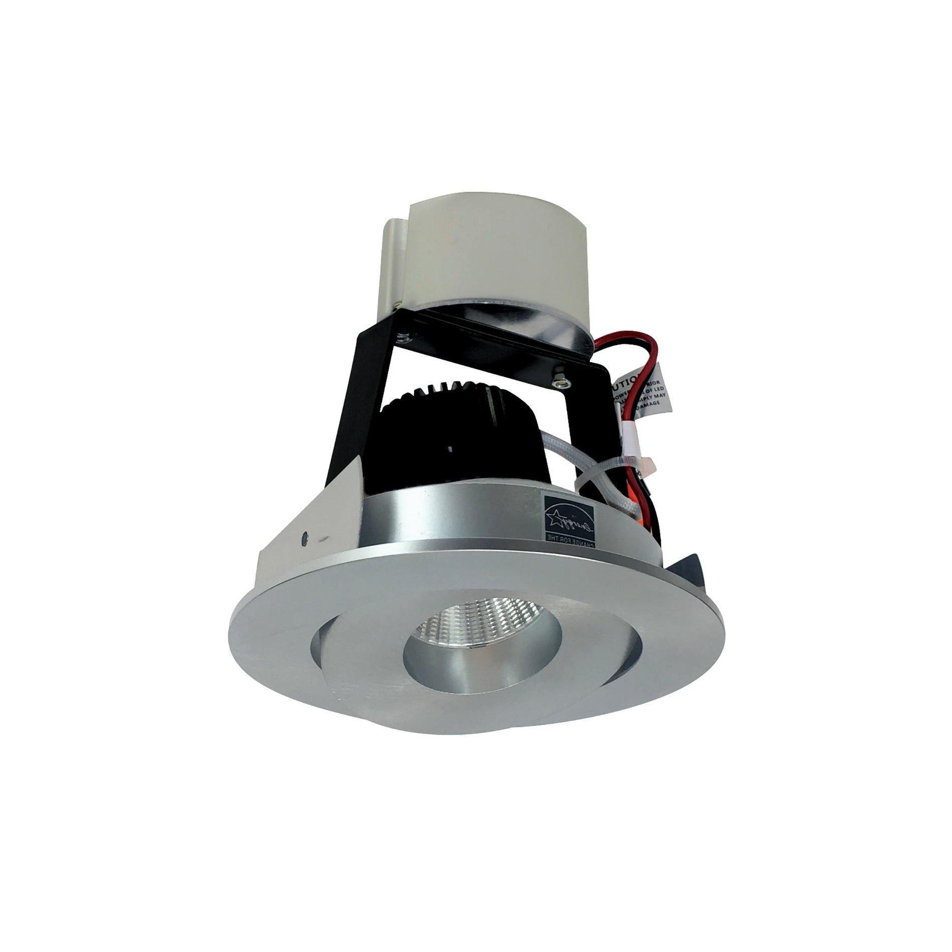 Nora NIR-4RG50XNN 4 inch Iolite LED Round Adjustable Gimbal Retrofit, 800lm / 14W, 5000K, Natural Metal Finish