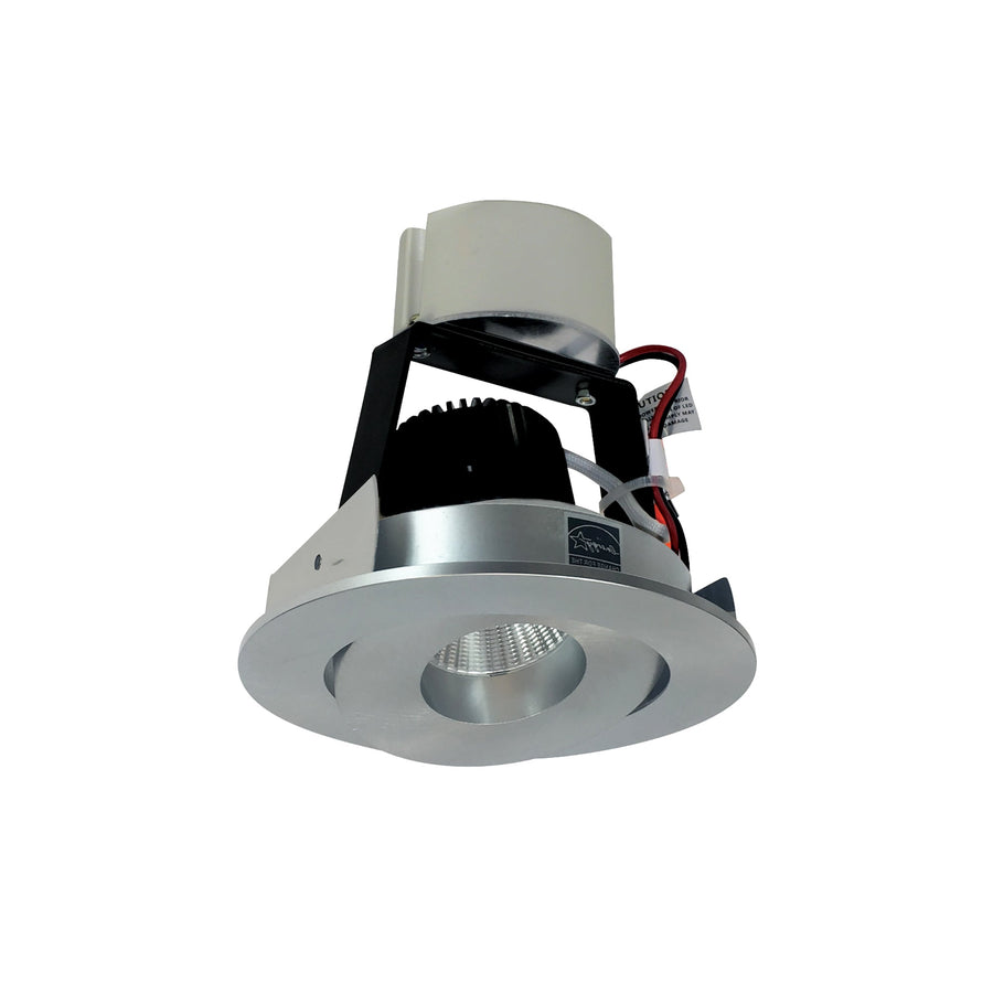 Nora NIR-4RG50XNN 4 inch Iolite LED Round Adjustable Gimbal Retrofit, 800lm / 14W, 5000K, Natural Metal Finish