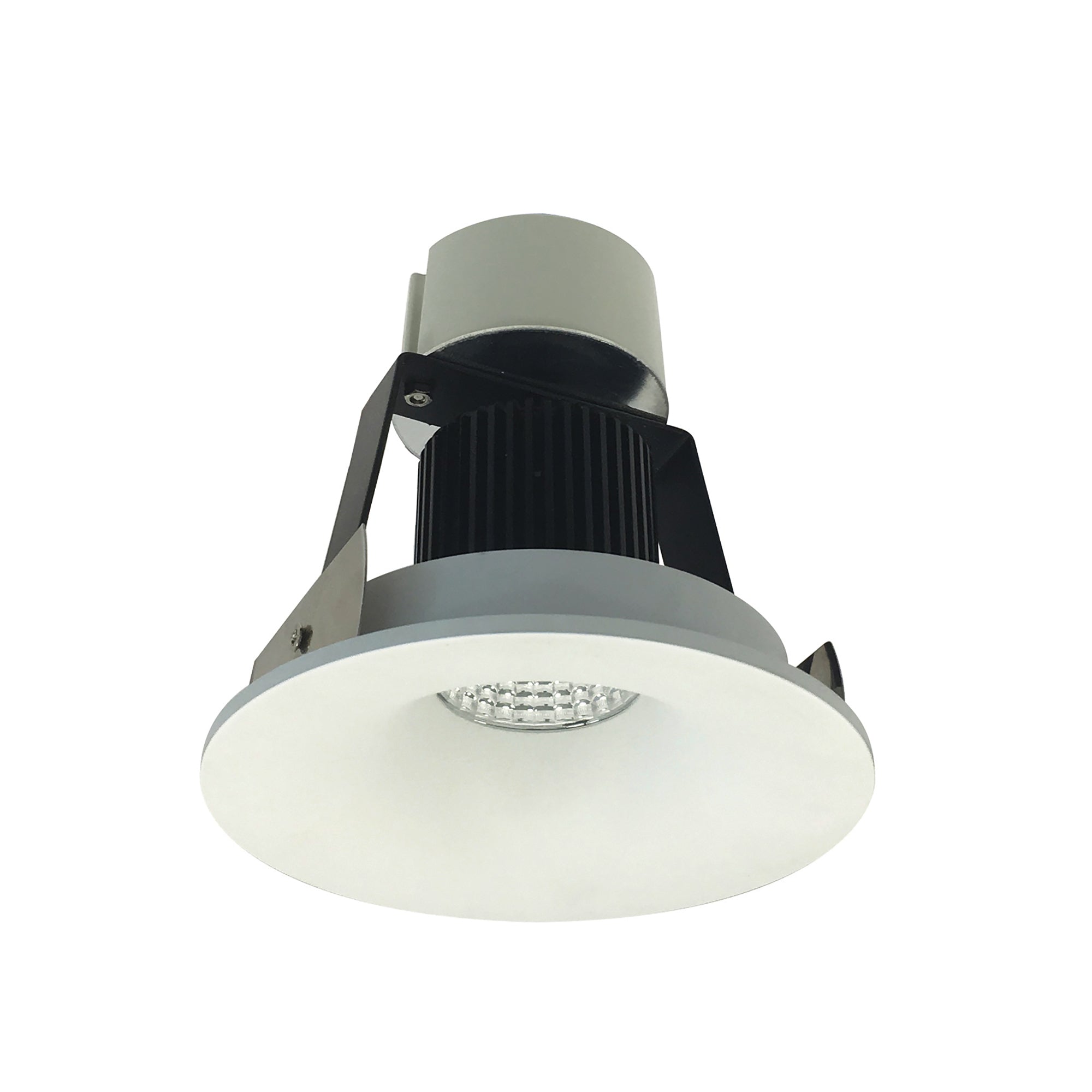 Nora NIR-4RNB27XWW/10 4 inch Iolite LED Round Bullnose Retrofit, 1000lm / 12W, 2700K, White Finish