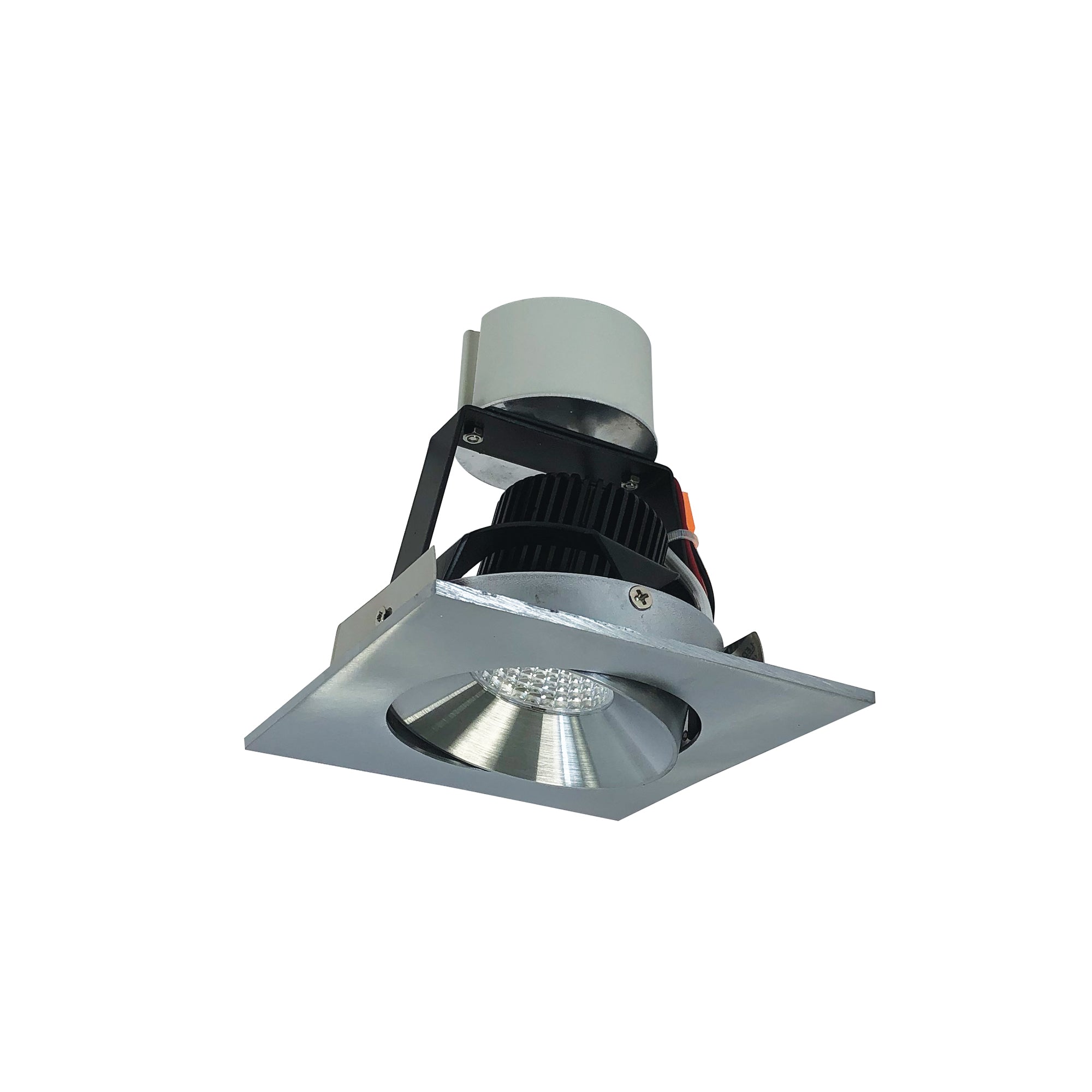 Nora NIR-4SC50XNN 4 inch Iolite LED Square Adjustable Cone Retrofit, 800lm / 14W, 5000K, Natural Metal Reflector / Natural Metal Flange