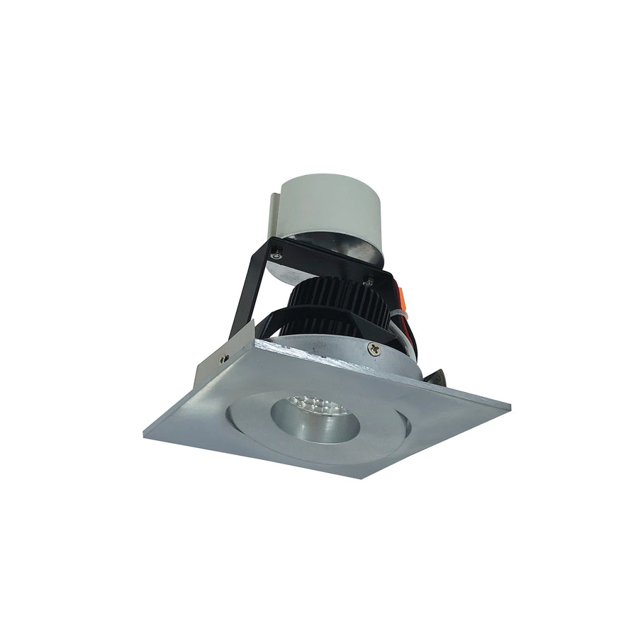 Nora NIR-4SG30XNN/10 4 inch Iolite LED Square Adjustable Gimbal Retrofit, 1000lm / 12W, 3000K, Natural Metal Finish