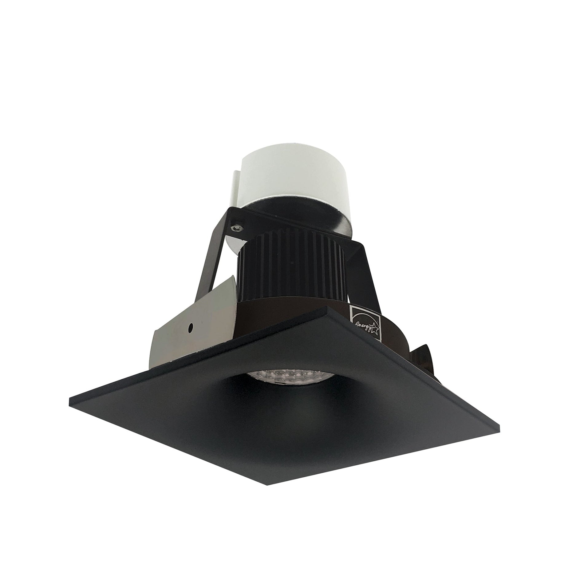 Nora NIR-4SNBCDXBB 4 inch Iolite LED Square Bullnose Retrofit, 800lm / 12W, Comfort Dim, Black Finish
