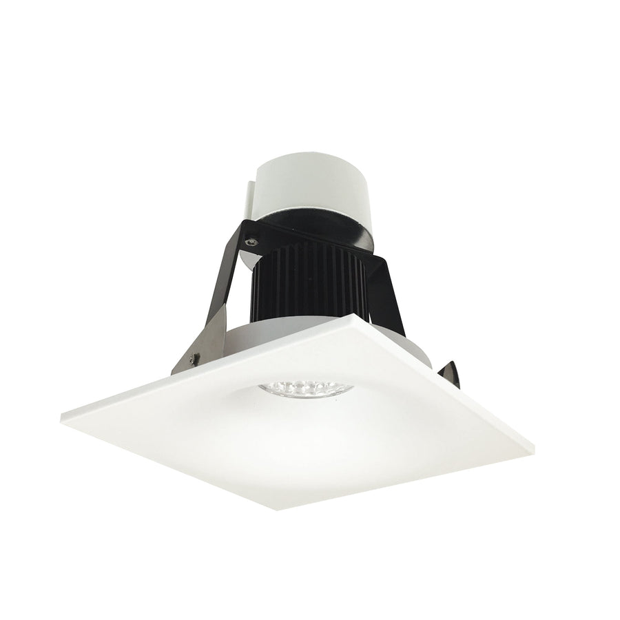 Nora NIR-4SNB27XMPW/10 4 inch Iolite LED Square Bullnose Retrofit, 1000lm / 12W, 2700K, Matte Powder White Finish
