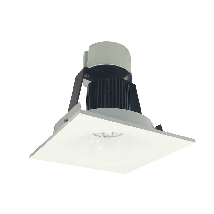 Nora NIR-4SNBCDXWW 4 inch Iolite LED Square Bullnose Retrofit, 800lm / 12W, Comfort Dim, White Finish
