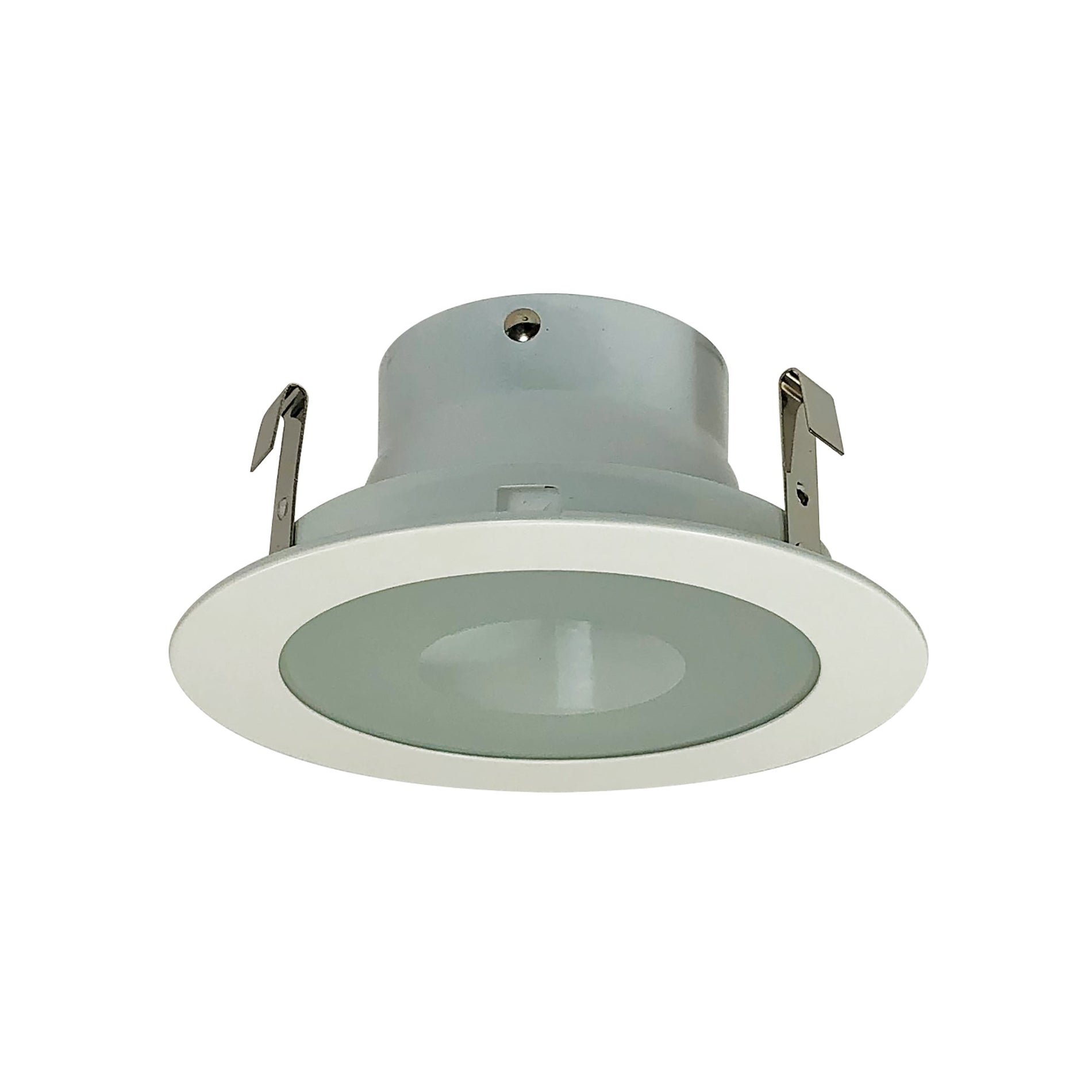 Nora NL-427W 4 inch,LV FLAT FRST, CLR CTR, WHT