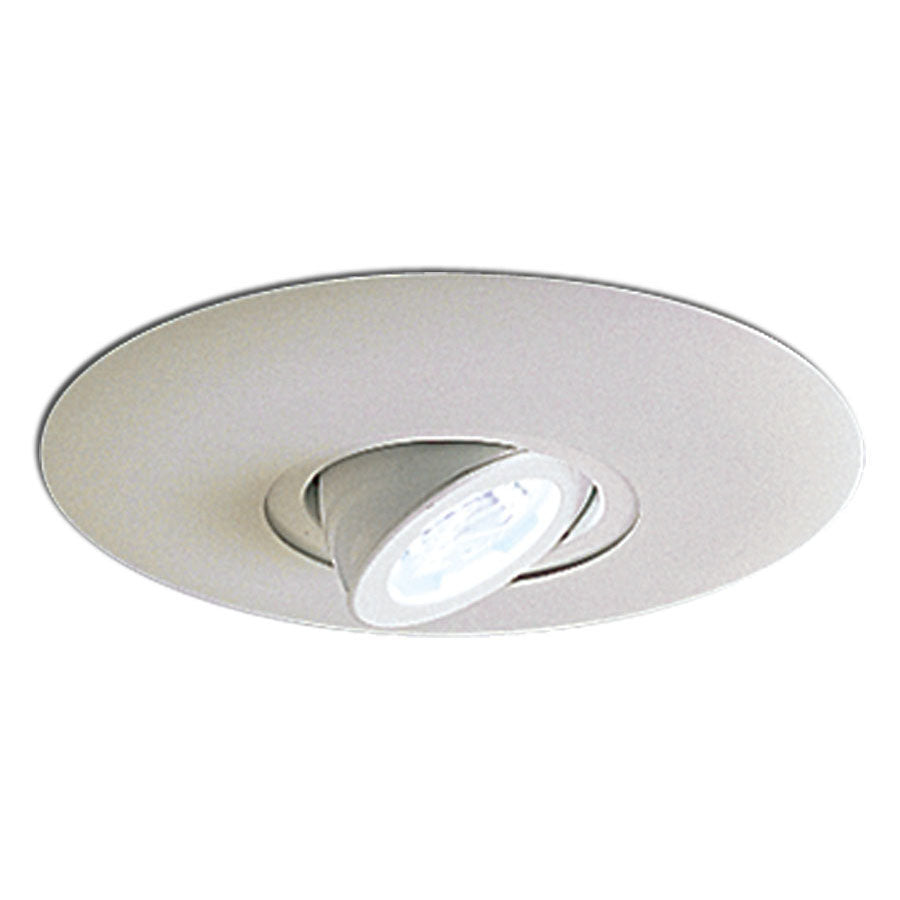 Nora NL-665W 6 inch Surface Adjustable Round Spot w/ Metal Trim, White