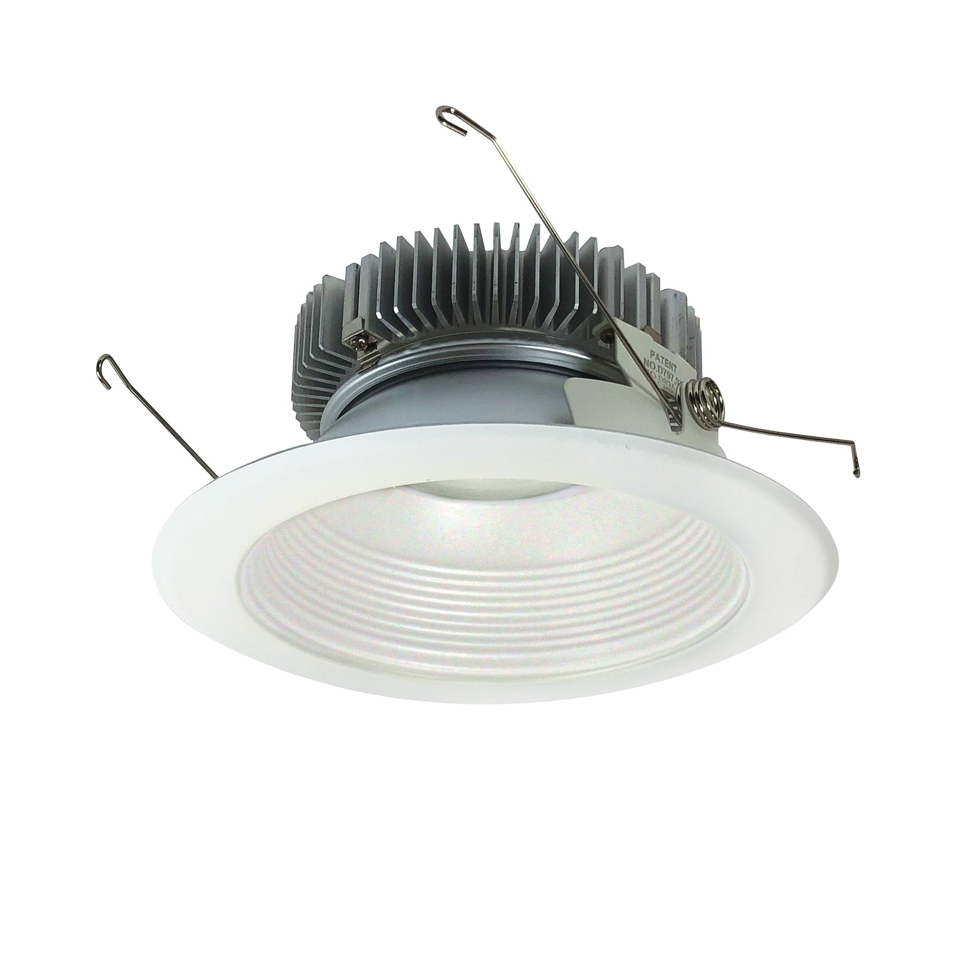 Nora NLCB2-6521527MPW 6 inch Cobalt Dedicated High Lumen Baffle, 1500lm, 2700K, Matte Powder White Baffle / Matte Powder White Flange