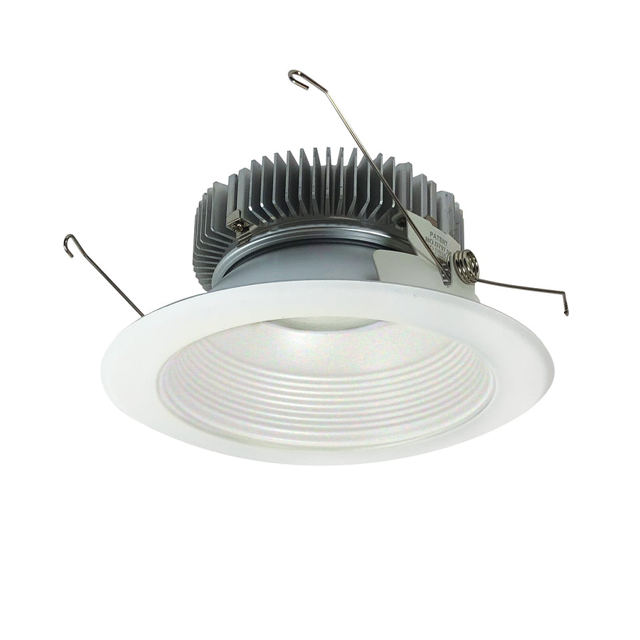 Nora NLCB2-6521527MPW 6 inch Cobalt Dedicated High Lumen Baffle, 1500lm, 2700K, Matte Powder White Baffle / Matte Powder White Flange