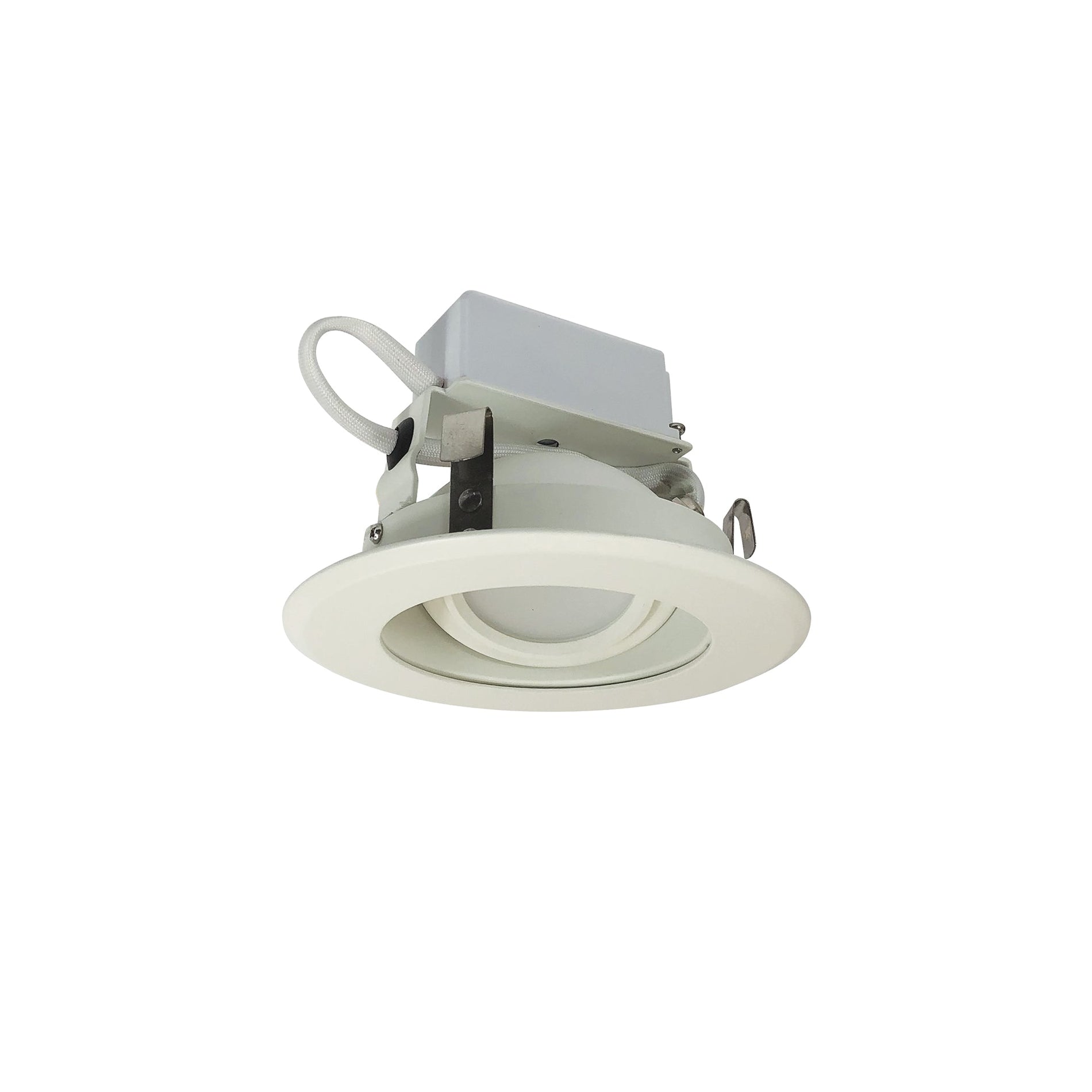 Nora NLCBC-46930XMPW 4 inch Cobalt Adjustable LED Retrofit, 1000lm / 12W, 3000K, Matte Powder White Reflector / Matte Powder White Flange