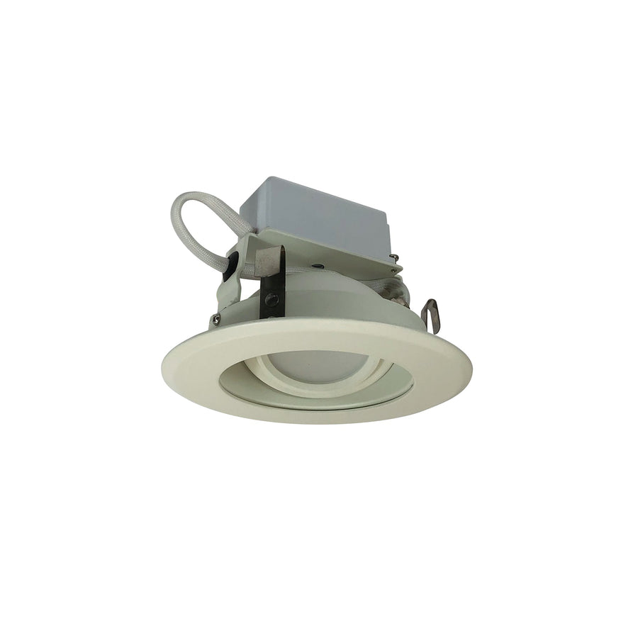 Nora NLCBC-46927XWWEM 4 inch Cobalt Adjustable LED Retrofit, 1000lm / 12W, 2700K, White Reflector / White Flange, Pre-Wired for Emergency
