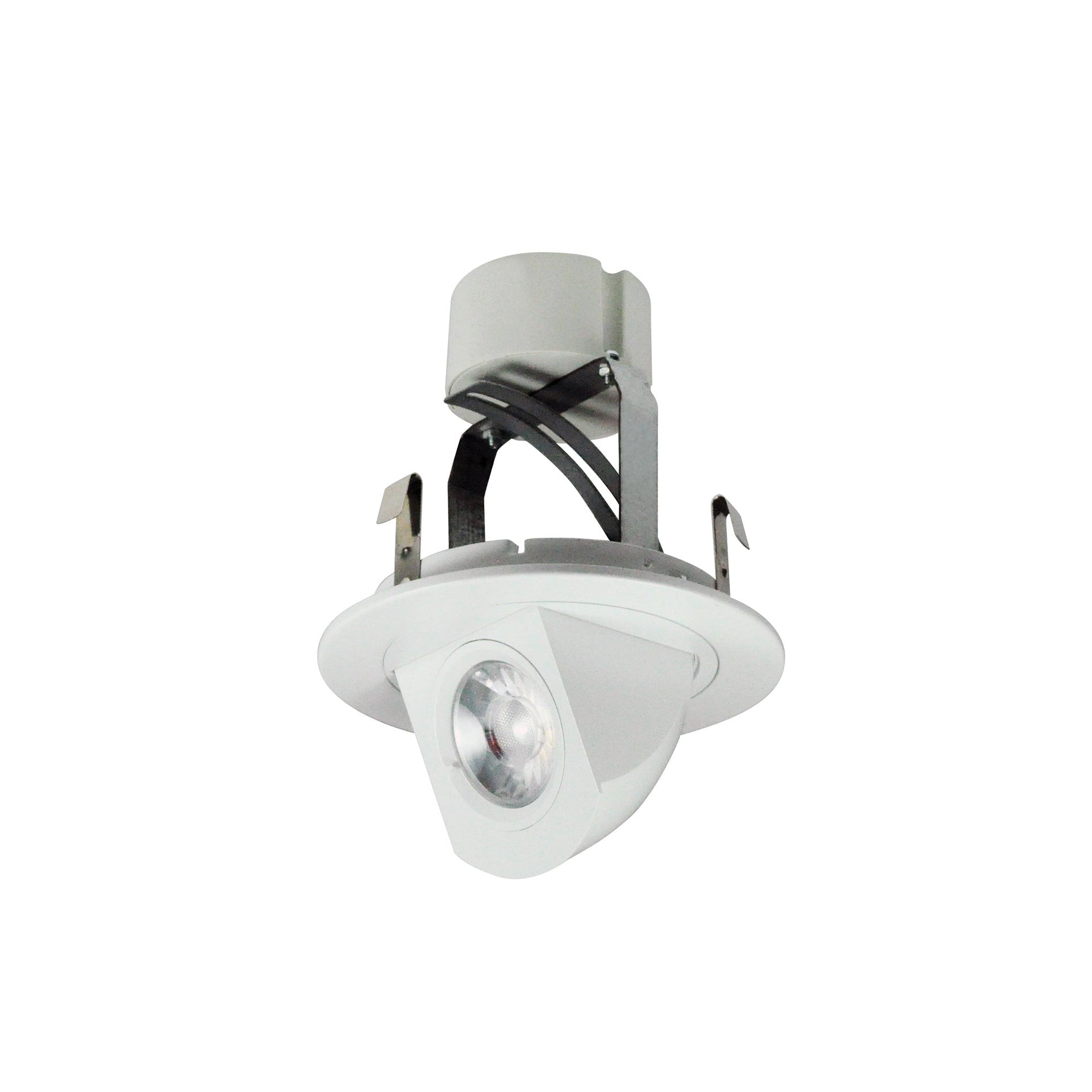 Nora NLCBC-47027XMPW/A 4 inch Cobalt Round Adjustable Elbow LED Retrofit, 800lm / 12W, 2700K, Matte Powder White Finish