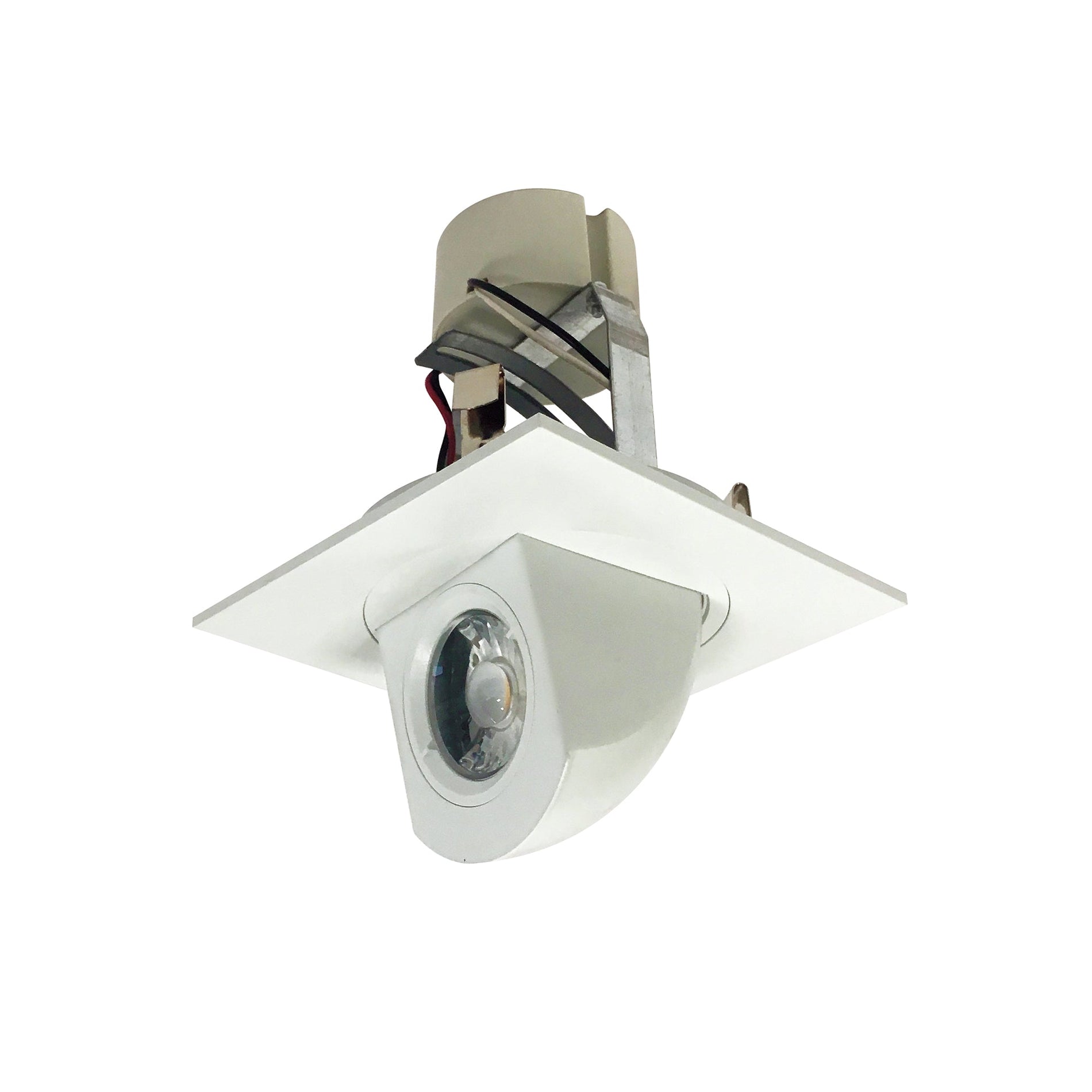 Nora NLCBC-487027XW/A 4 inch Cobalt Square Adjustable Elbow LED Retrofit, 800lm / 12W, 2700K, White Finish
