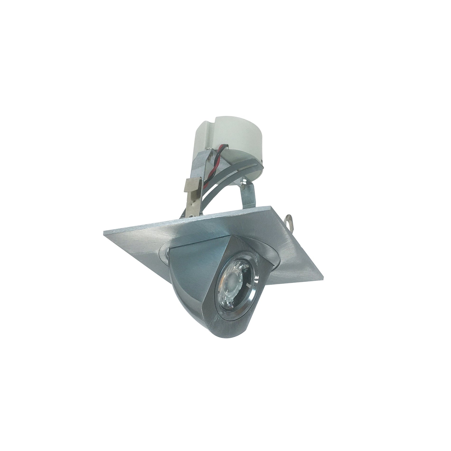 Nora NLCBC-487027XN/A 4 inch Cobalt Square Adjustable Elbow LED Retrofit, 800lm / 12W, 2700K, Natural Metal Finish