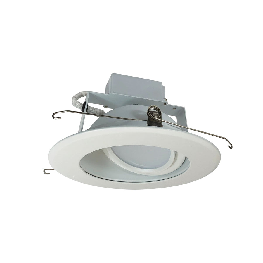 Nora NLCBC-66930XMPW 6 inch Cobalt Adjustable LED Retrofit, 1200lm / 14W, 3000K, Matte Powder White Reflector / Matte Powder White Flange