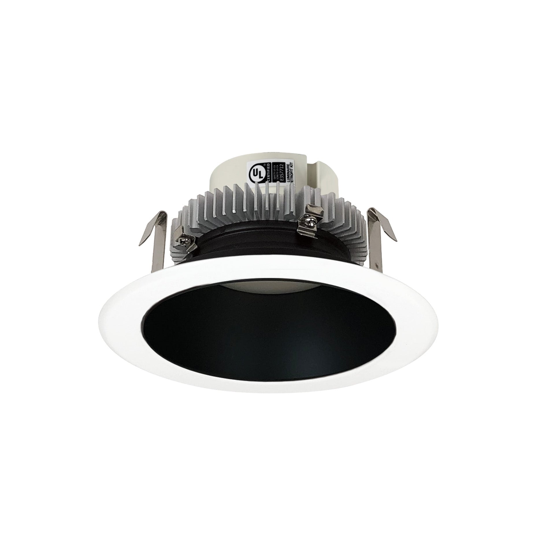 Nora NLCBC2-451TWBW/10 4 inch Cobalt Click Round Retrofit Reflector, 1000lm / 13.5W, Selectable CCT, Black Reflector / White Flange