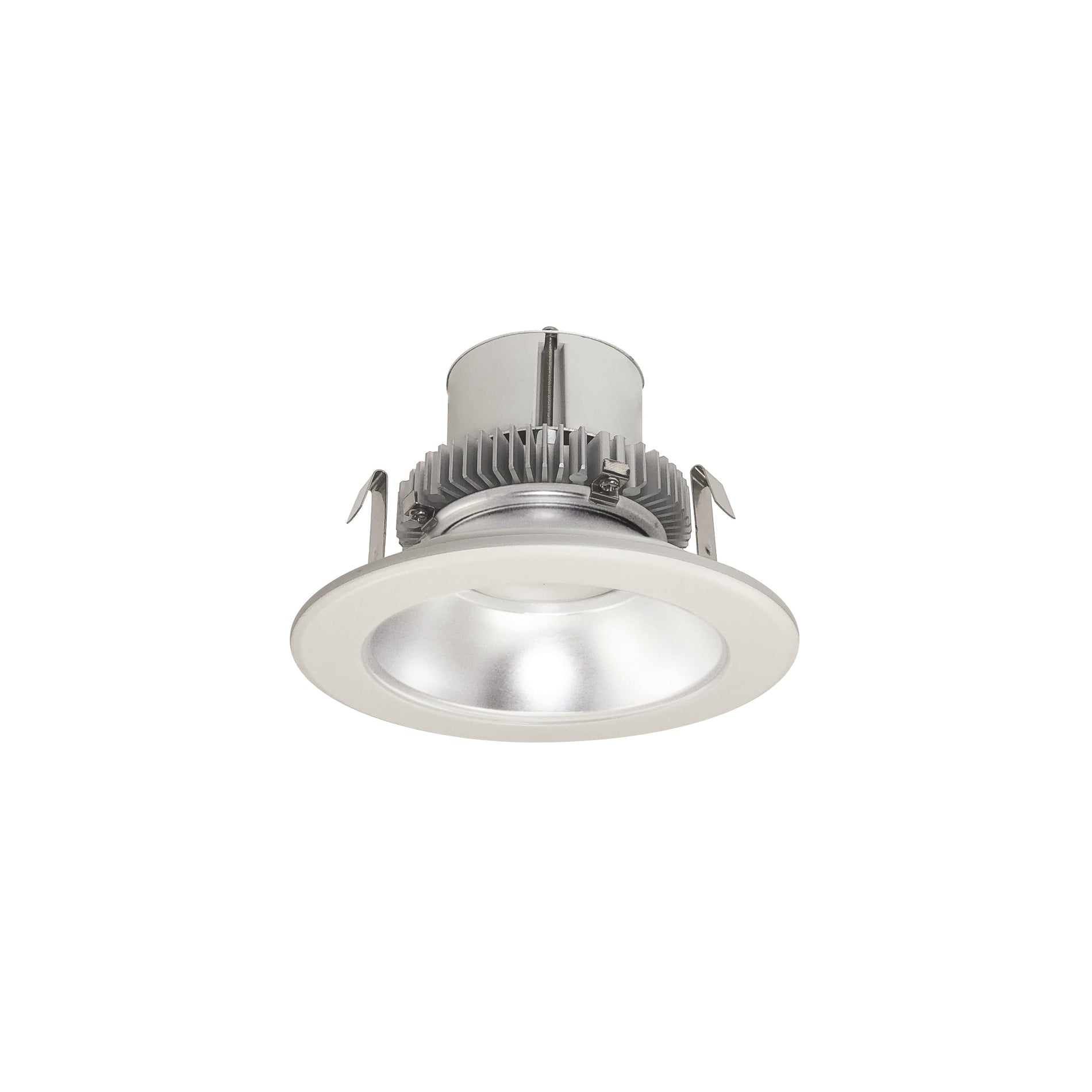 Nora NLCBC2-45130DW/A 4 inch Cobalt Click Round Retrofit Reflector, 750lm / 10W, 3000K, Diffused Clear Reflector / White Flange
