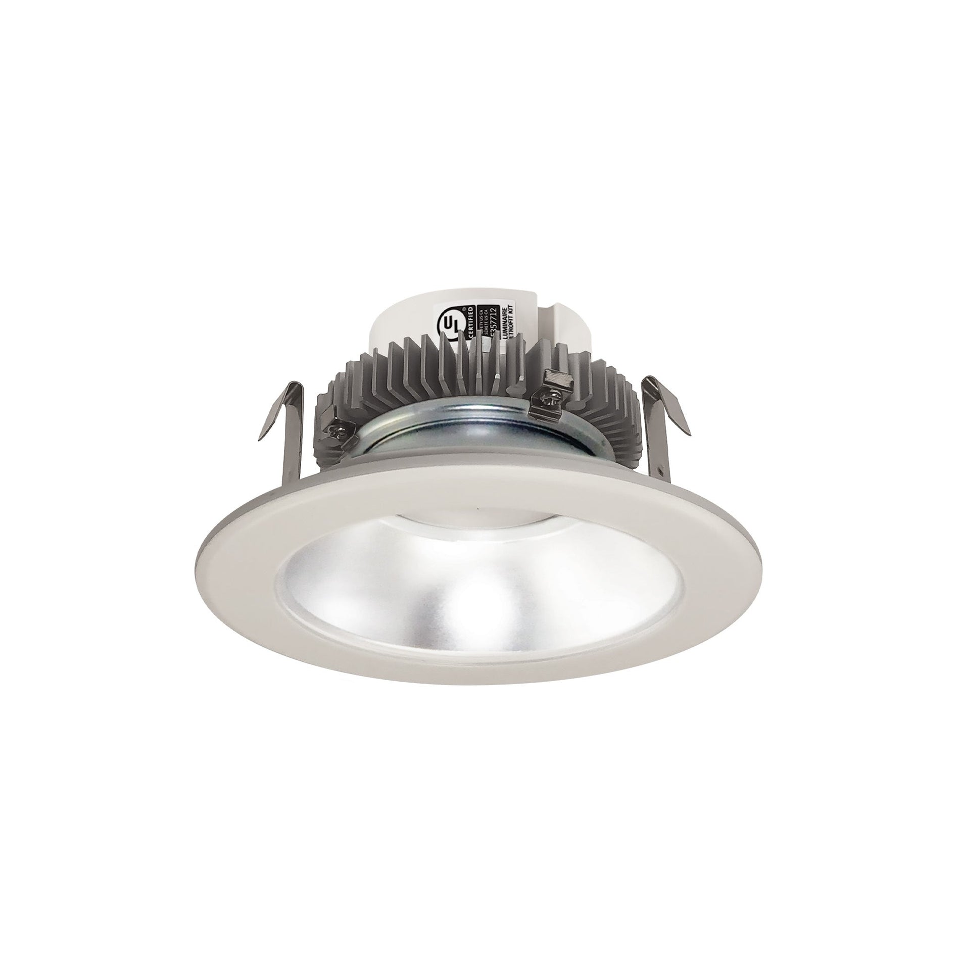 Nora NLCBC2-451TWDW/10 4 inch Cobalt Click Round Retrofit Reflector, 1000lm / 13.5W, Selectable CCT, Diffused Clear Reflector / White Flange