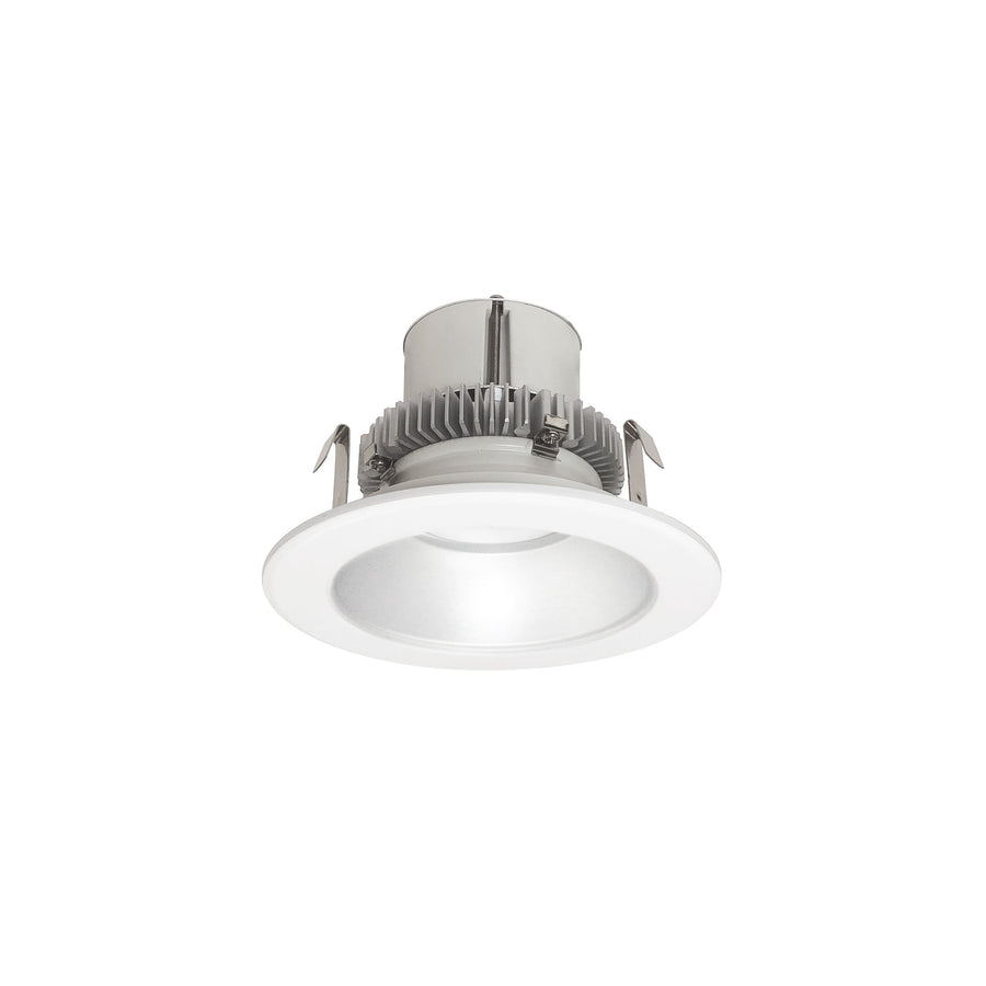 Nora NLCBC2-451CDHZMPW/A 4 inch Cobalt Click Round Retrofit Reflector, 900lm / 12W, Comfort Dim, Haze Reflector / Matte Powder White Flange