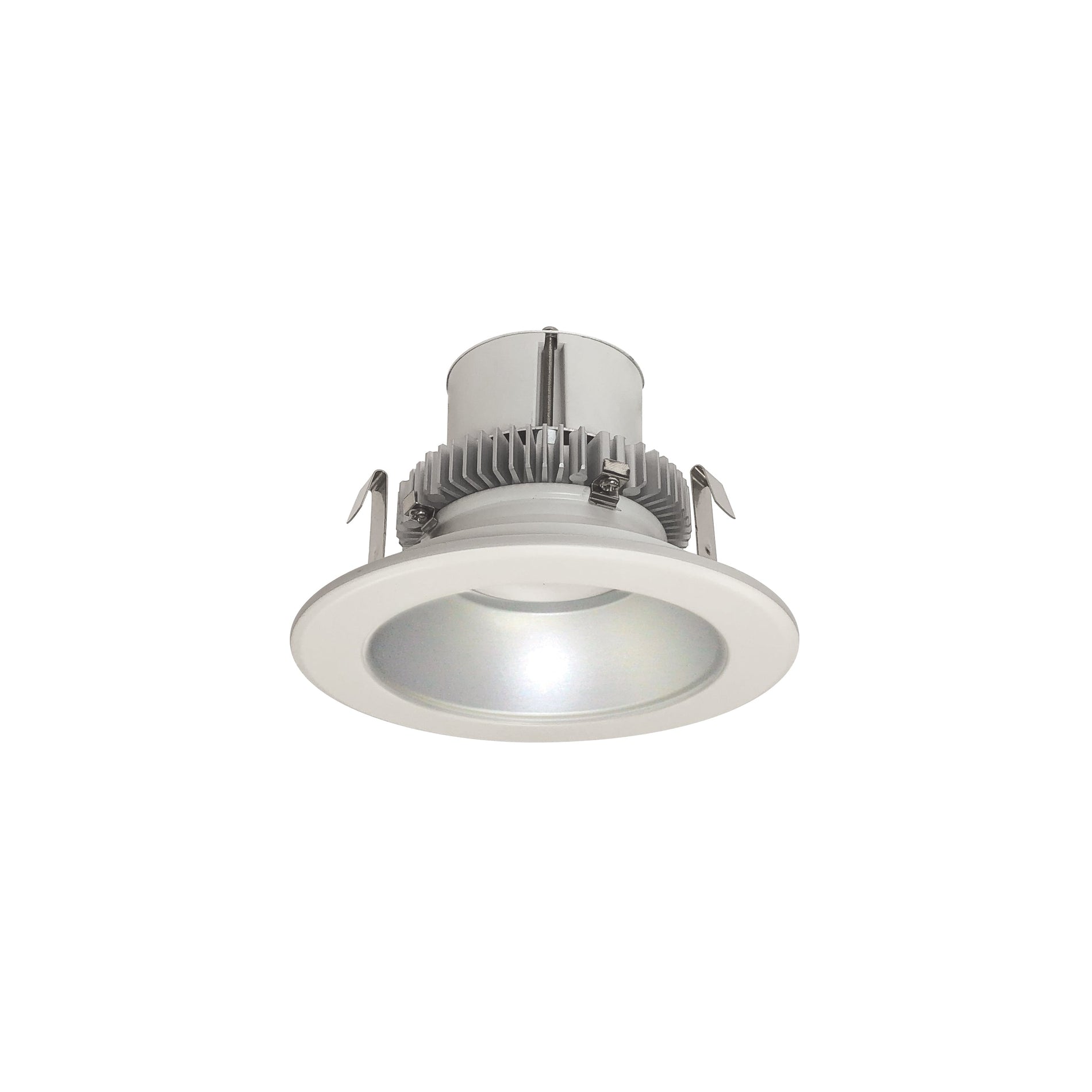 Nora NLCBC2-45135HZW/10EM 4 inch Cobalt Click Round Retrofit Reflector, 1000lm / 12W, 3500K, Haze Reflector / White Flange, Pre-Wired for Emergency