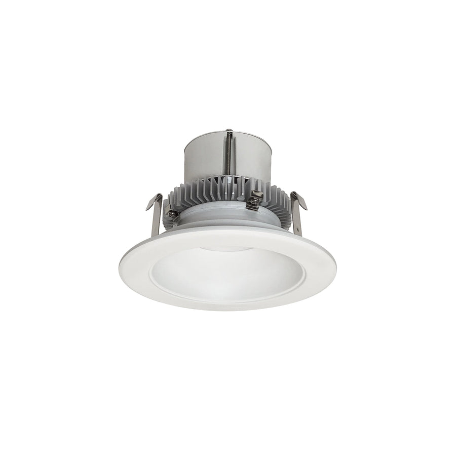 Nora NLCBC2-45140MPW/10EM 4 inch Cobalt Click Round Retrofit Reflector, 1000lm / 12W, 4000K, Matte Powder White Reflector / Matte Powder White Flange, Pre-Wired for Emergency
