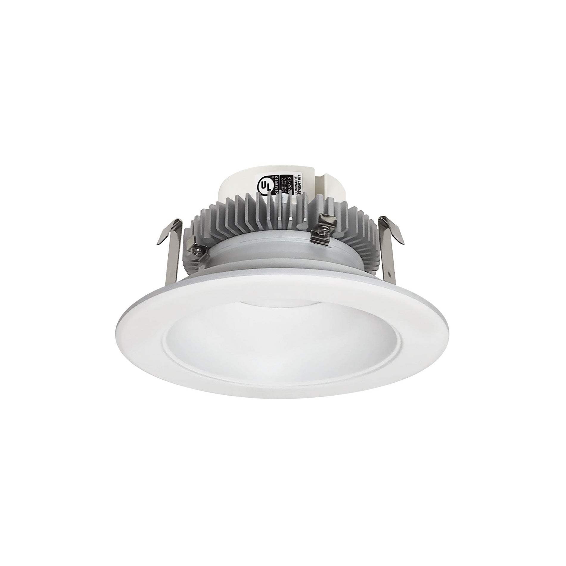 Nora NLCBC2-451TWMPW/10 4 inch Cobalt Click Round Retrofit Reflector, 1000lm / 13.5W, Selectable CCT, Matte Powder White Reflector / Matte Powder White Flange