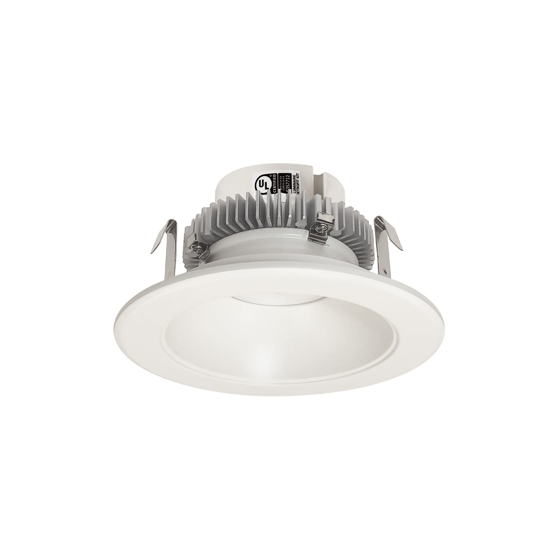 Nora NLCBC2-451TWWW/10 4 inch Cobalt Click Round Retrofit Reflector, 1000lm / 13.5W, Selectable CCT, White Reflector / White Flange