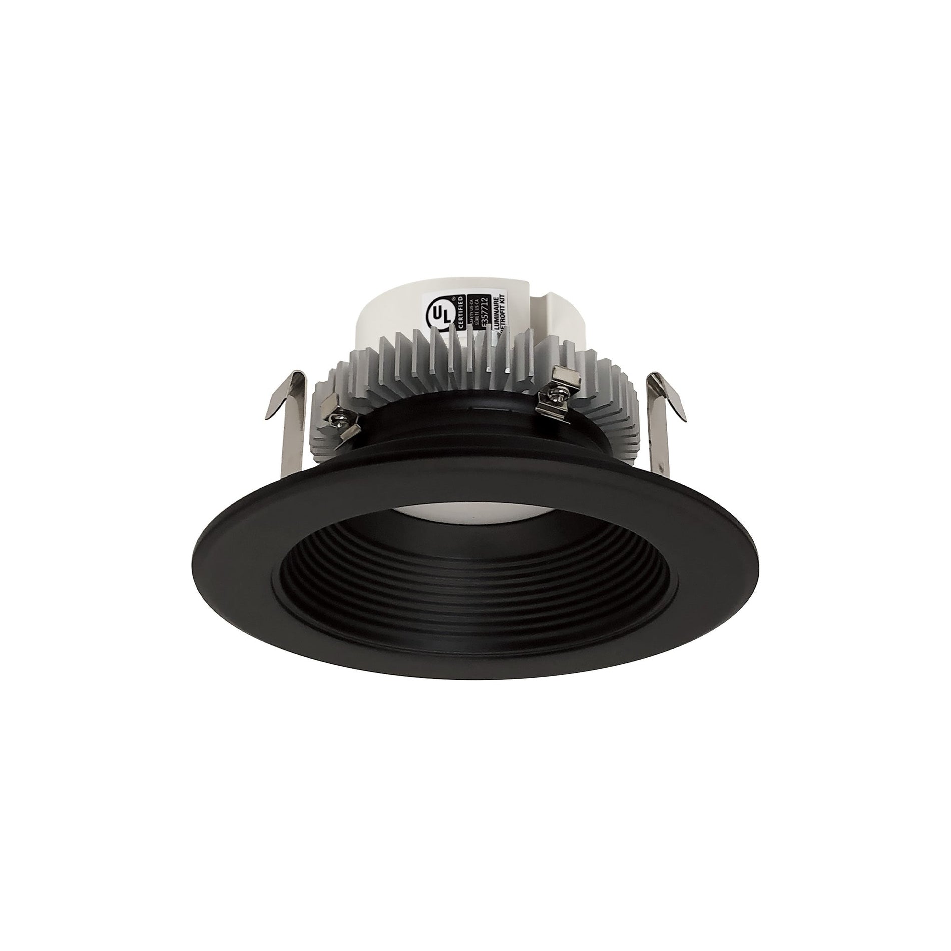Nora NLCBC2-452TWBB/10 4 inch Cobalt Click Round Retrofit Baffle, 1000lm / 13.5W, Selectable CCT, Black Baffle / Black Flange